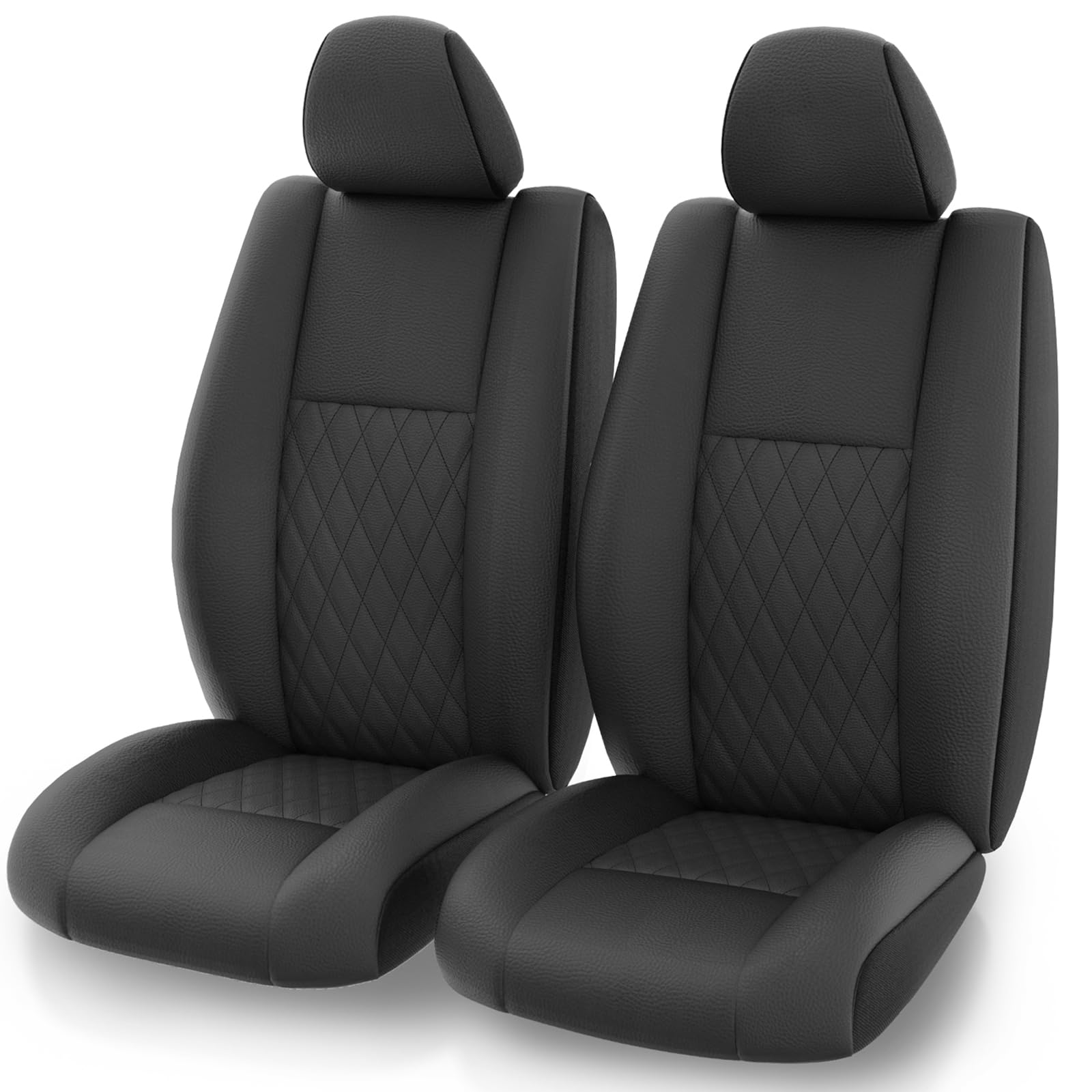 Giant Panda Front Faux Leather Seat Covers Custom Fit For Jeep Grand Cherokee Wk2 2011-2021 Laredo Limited Overland Altitude Sum