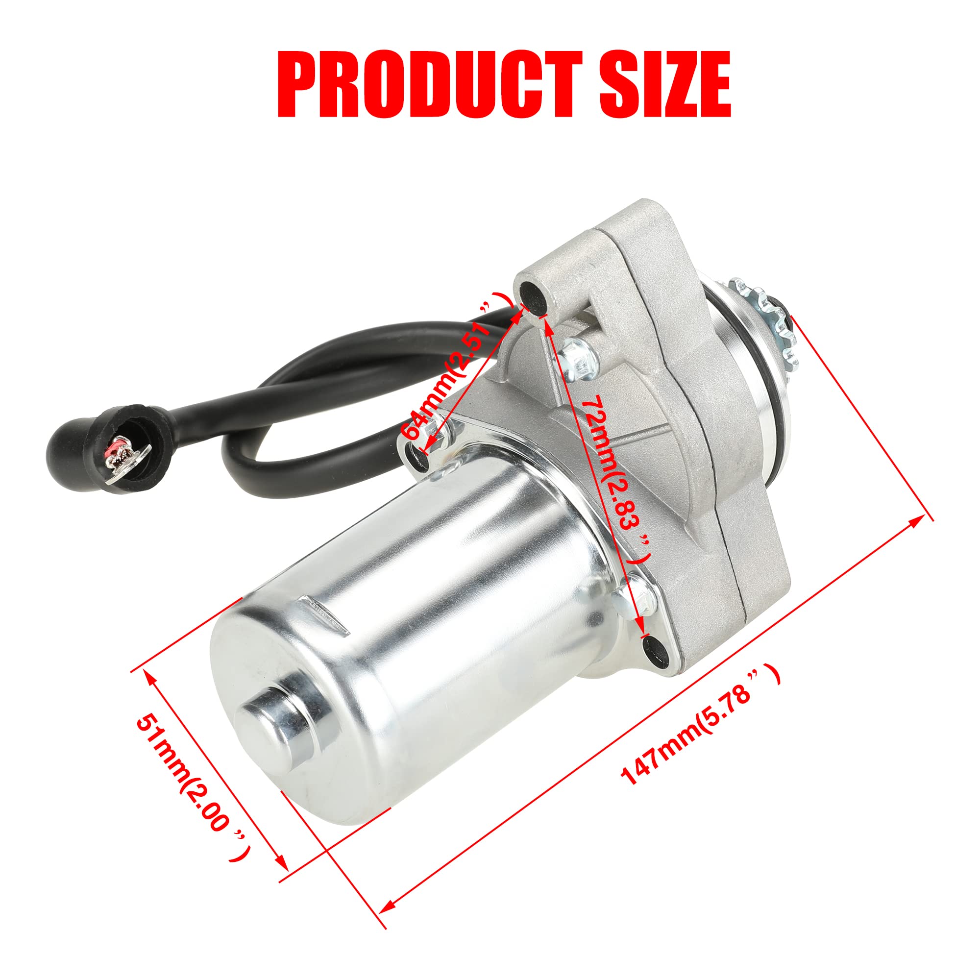 Grehua 3 Bolt Starter With Line Motor Solenoid Relay Spark Plug For 50Cc 70Cc 90Cc 110Cc 125Cc Taotao Db27 Coolster Apollo Ssr Roketa Go Kart Cart Atv Dirt Pit Bike Dune Buggy Sandrail Quad 4 Wheelers