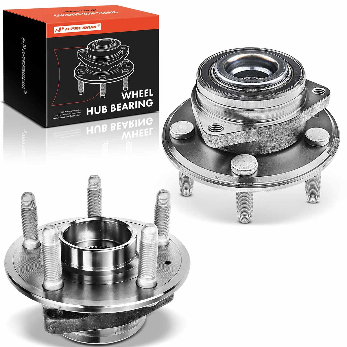 A-Premium 2 x Front or Rear Wheel Bearing and Hub Assembly with 5-Lug Compatible with Chevrolet Impala 2018-2019, Camaro 2010-20