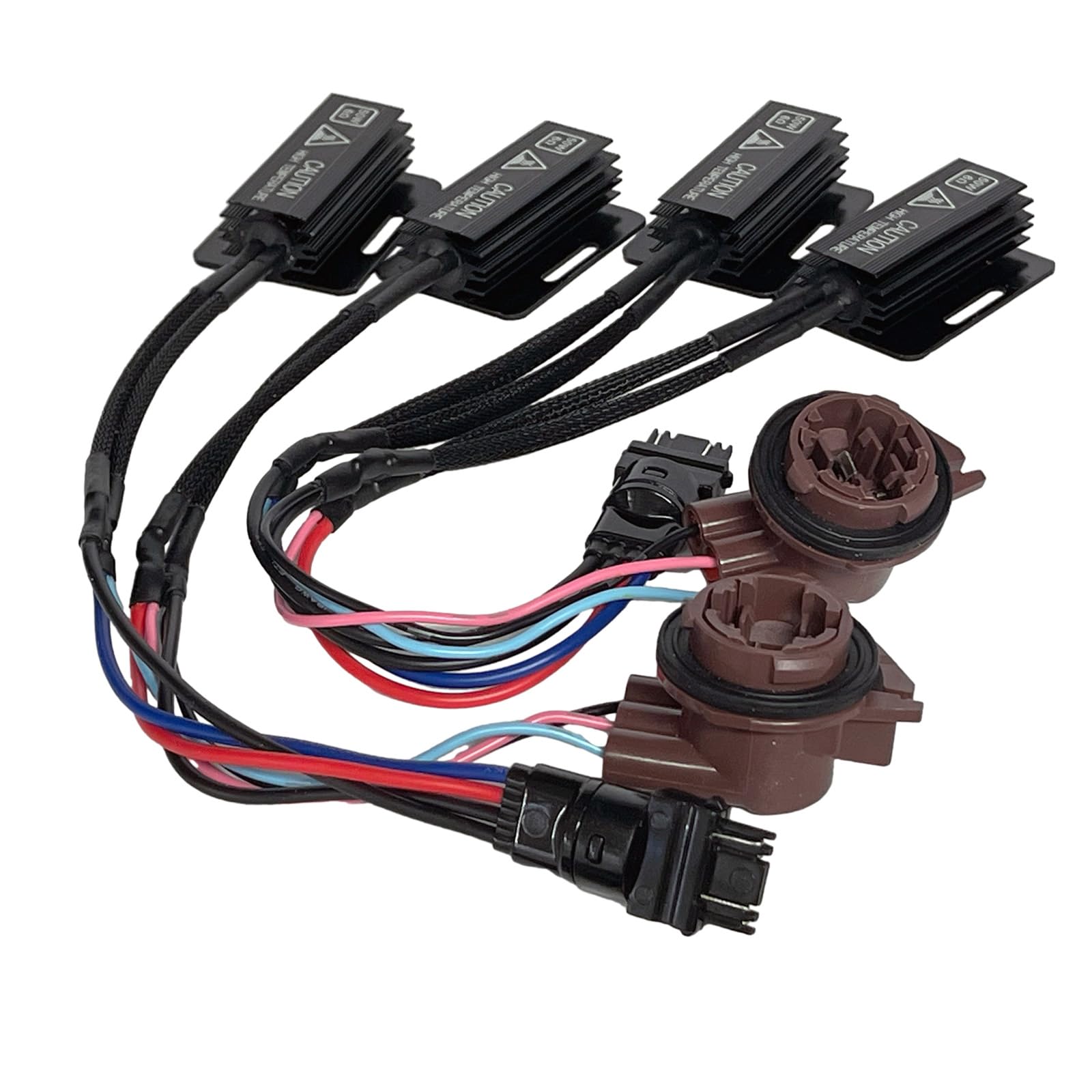 3157 3457 LED Load Resistor Adapter 50W 6Ohm Upgraded Canbus Decoder Fix DRL Turn Signal Tail Light Error Code Hyper Flashing Wi