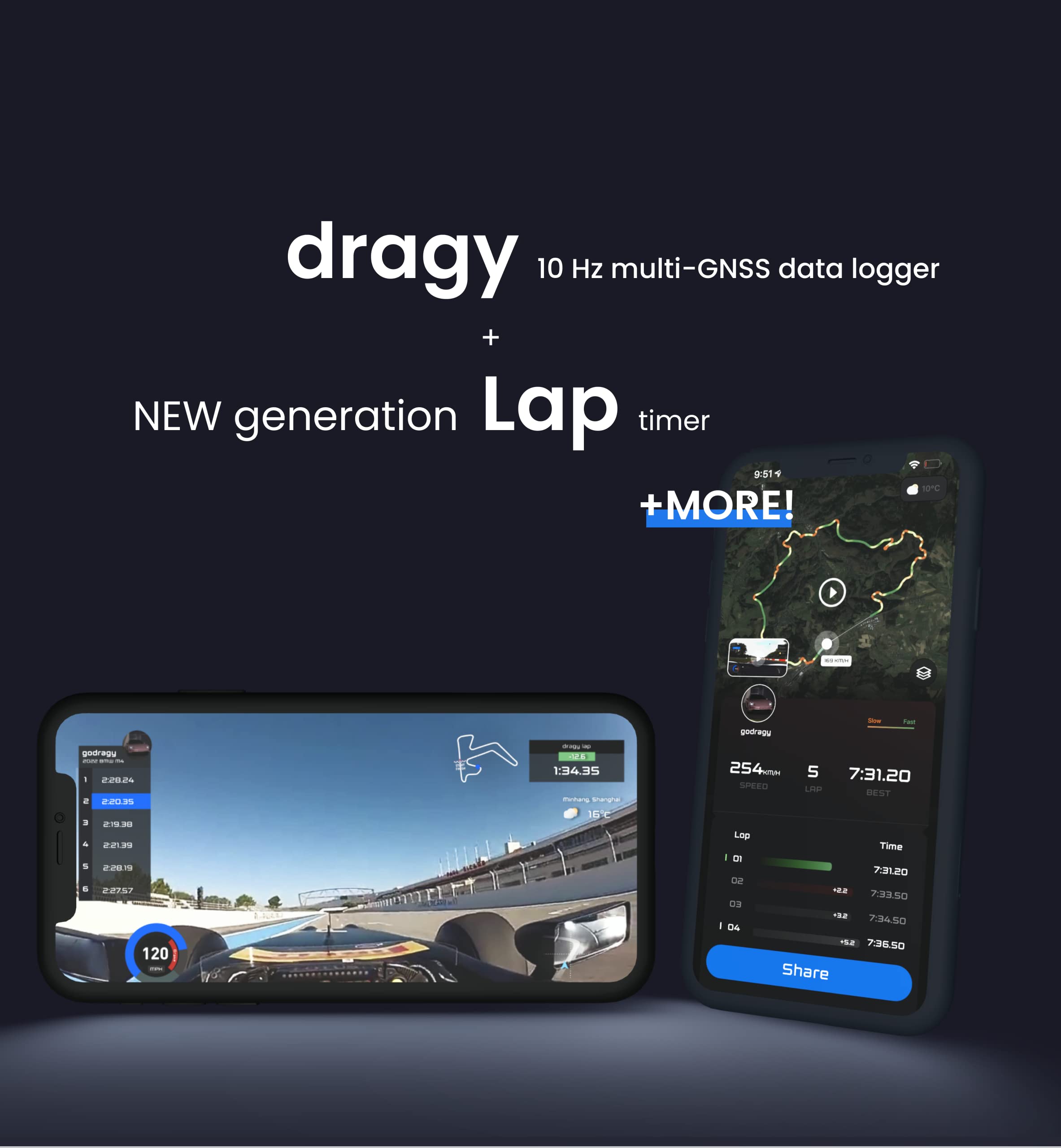 Dragy 10Hz Gps Based Performance Meter, 10Hz Gps Laptimer (Drg69)