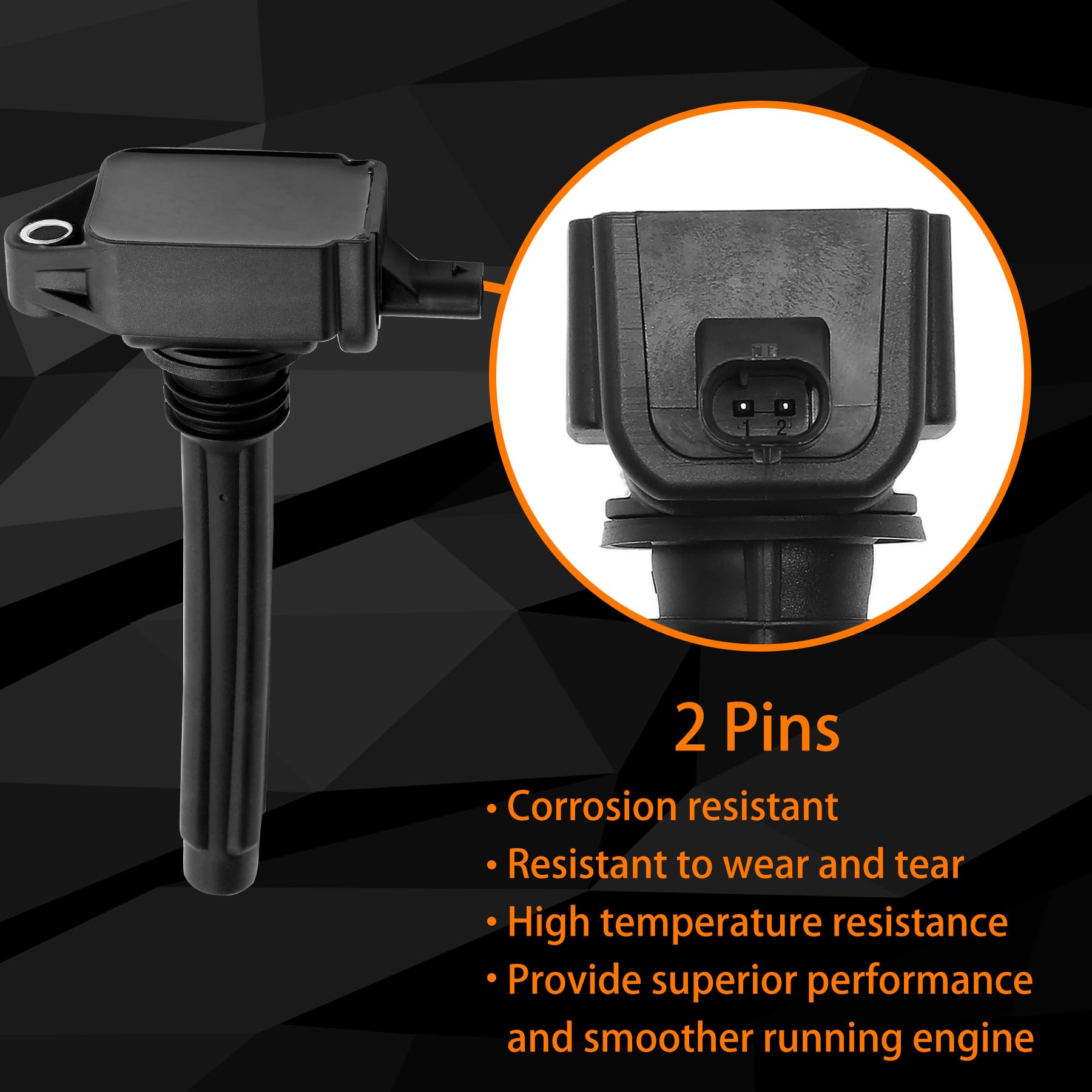 Ignition Coil & Spark Plugs Set Of 6 Compatible With Chrysler 200 300 Town Country Dodge Charger Grand Caravan Ram Jeep Cherokee & More Replaces# Uf648