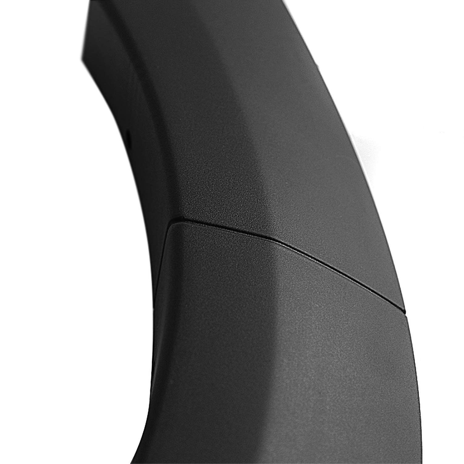 SPEC-D TUNING 4PC Smooth Fender Flares for 2009-2018 Dodge Ram 1500, Black, Polypropylene, Model FDF-RAM0915BK-MP