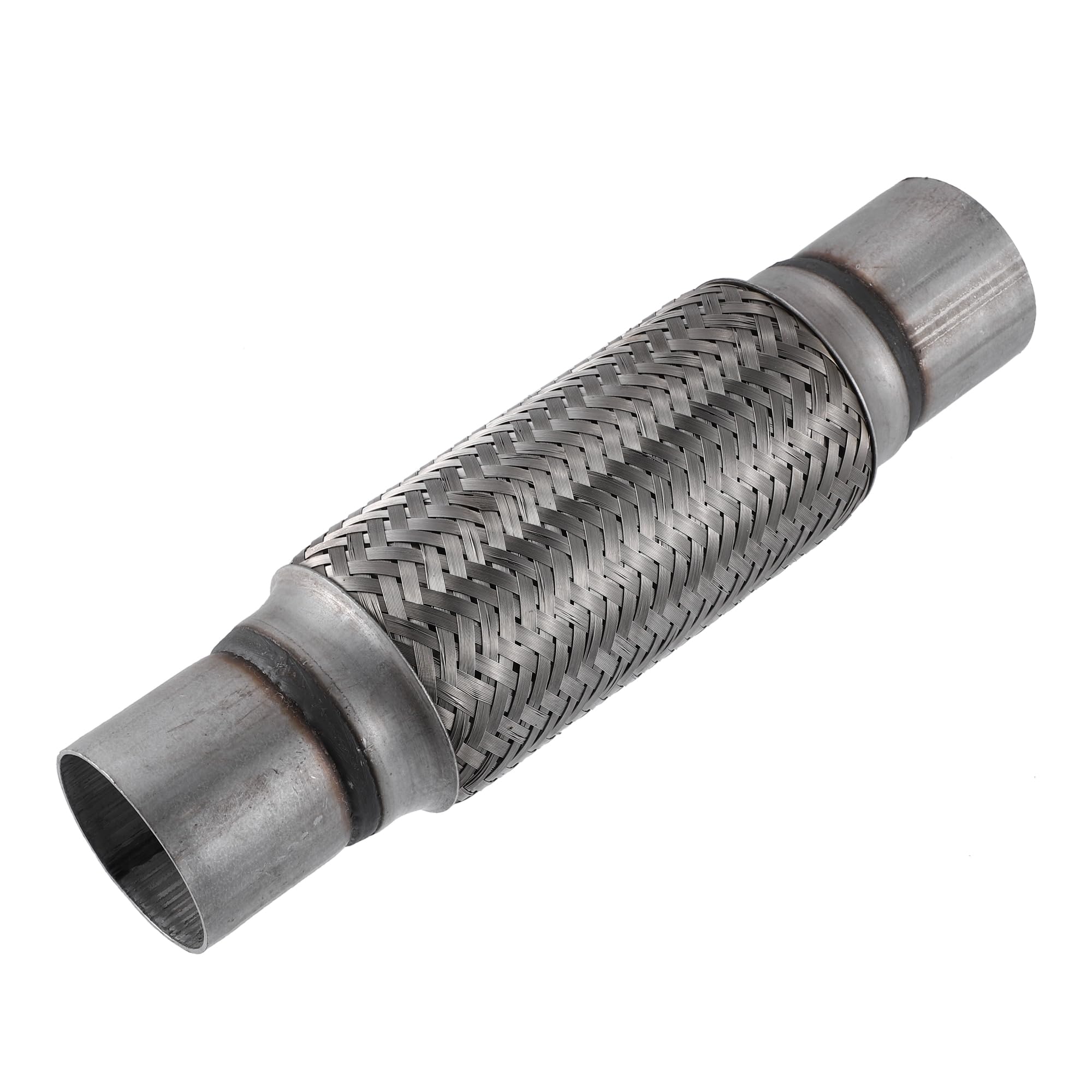 VekAuto Car Exhaust Flexible Pipe Tubing, 2.25''x8''x12'' Exhaust Joint with Welding Extension Pipe Universal for Car Durable St