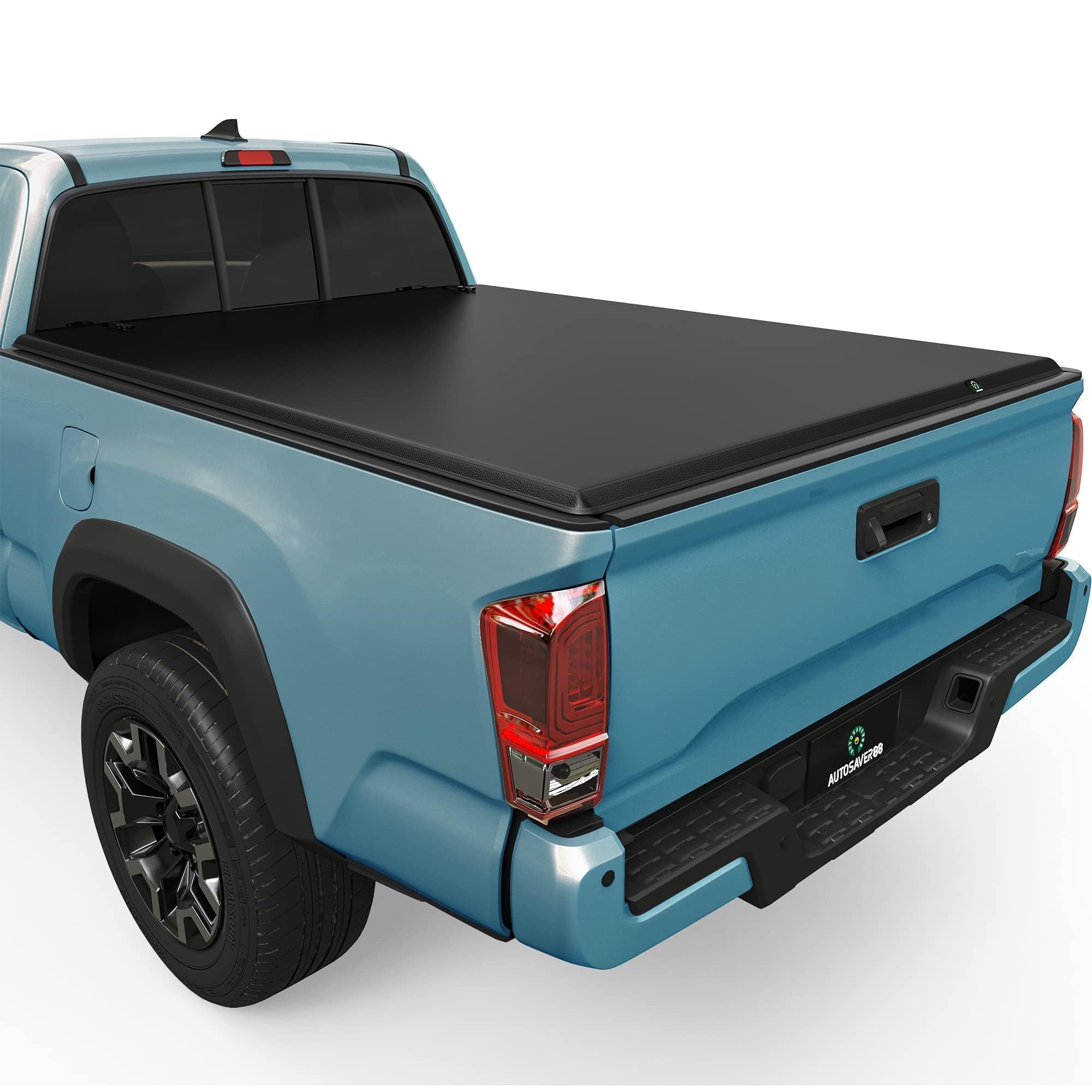 Autosaver88 Soft Tri-Fold Truck Bed Tonneau Cover Fits For Toyota Tacoma 2016-2023 (Excl. Trail Edition) 6Ft Bed