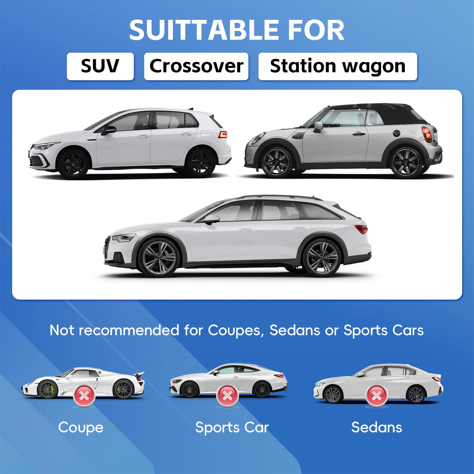 Molebt Suv Car Cover Waterproof All Weather For Automobiles, Universal Fit Hyundai Santa Fe/Tucson, Jeep Cherokee, Toyota Rav4,