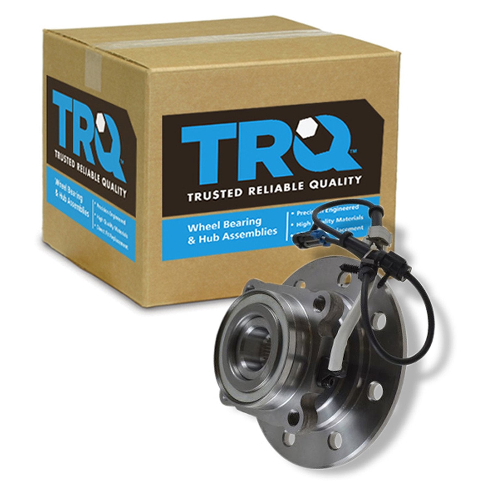 Trq Front Wheel Bearing & Hub Assembly 4Wd With Abs Sensor Compatible With 1996-1999 Chevrolet K1500 1997-1999 K1500 Suburban 19