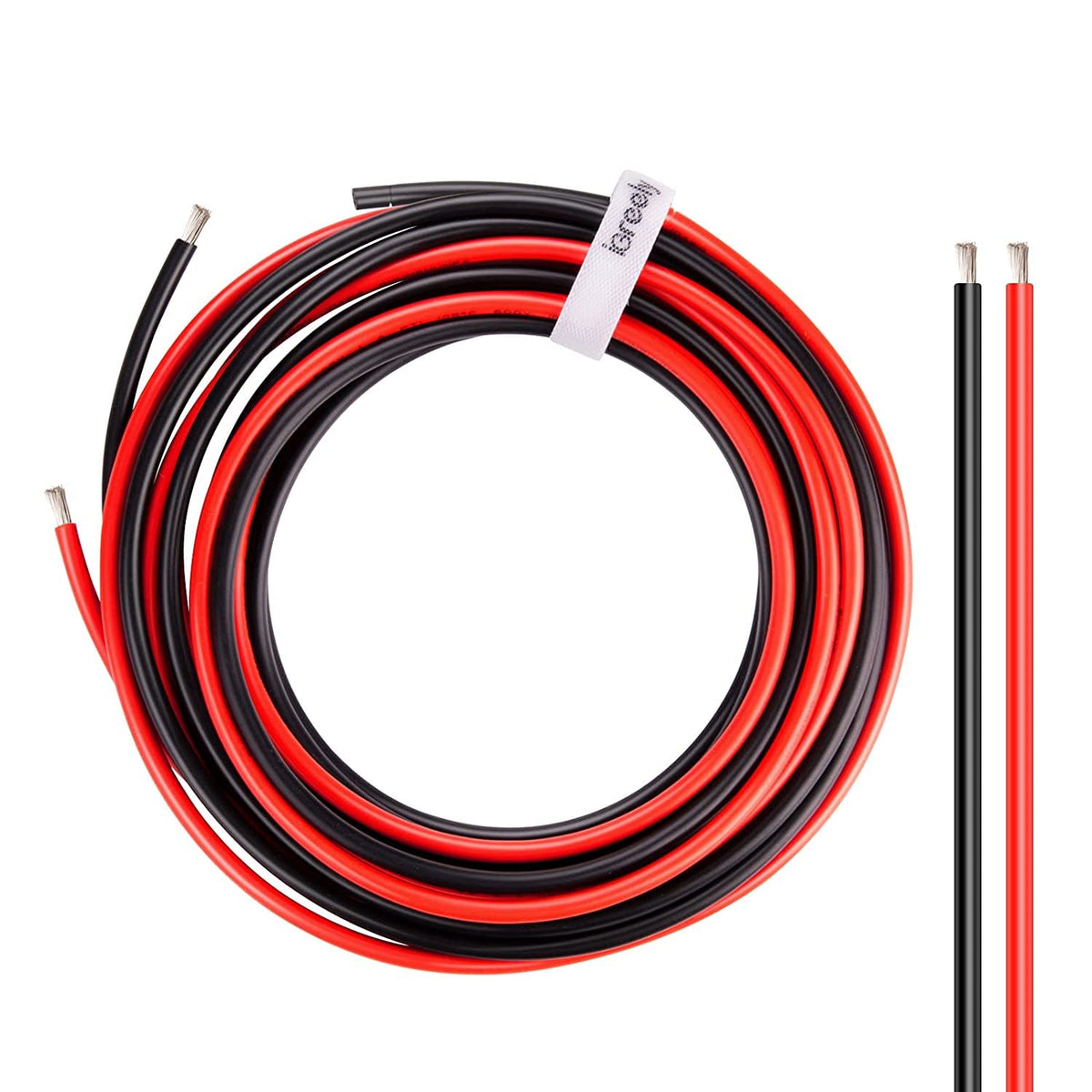 6 Gauge Wire - Igreely 10 Ft Red & 10 Ft Black 6 Gauge Tinned Copper Electrical Wire Cable For Car Audio Automotive Trailer Mari