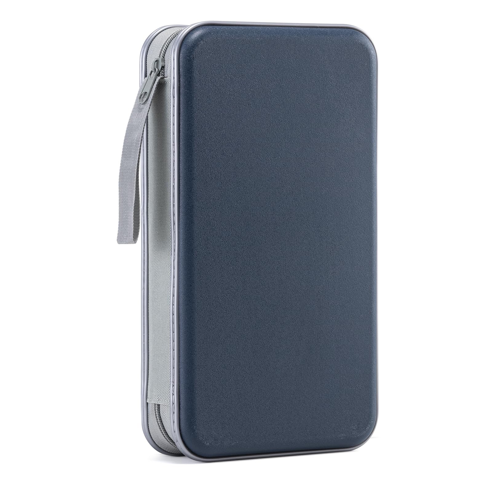 LIOVODE DVD Case, 96 Capacity CD Case Portable CD Case Holder Storage Hard Plastic DVD CD Wallet Holder Organizer for Car (Dark 