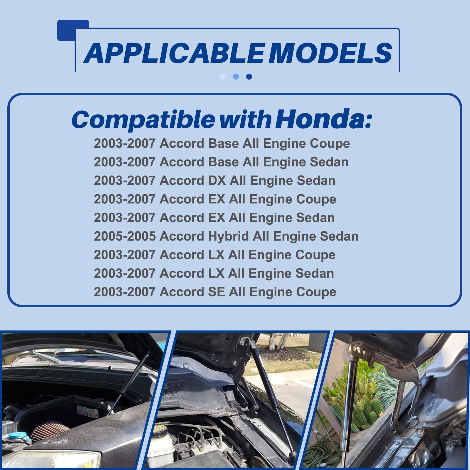 Compatible With Honda Accord Hood Lift Support - Fit 2003-2007 Vehicles - Otuayauto Front Hood Struts - Oem # Sg326013 (Pack Of