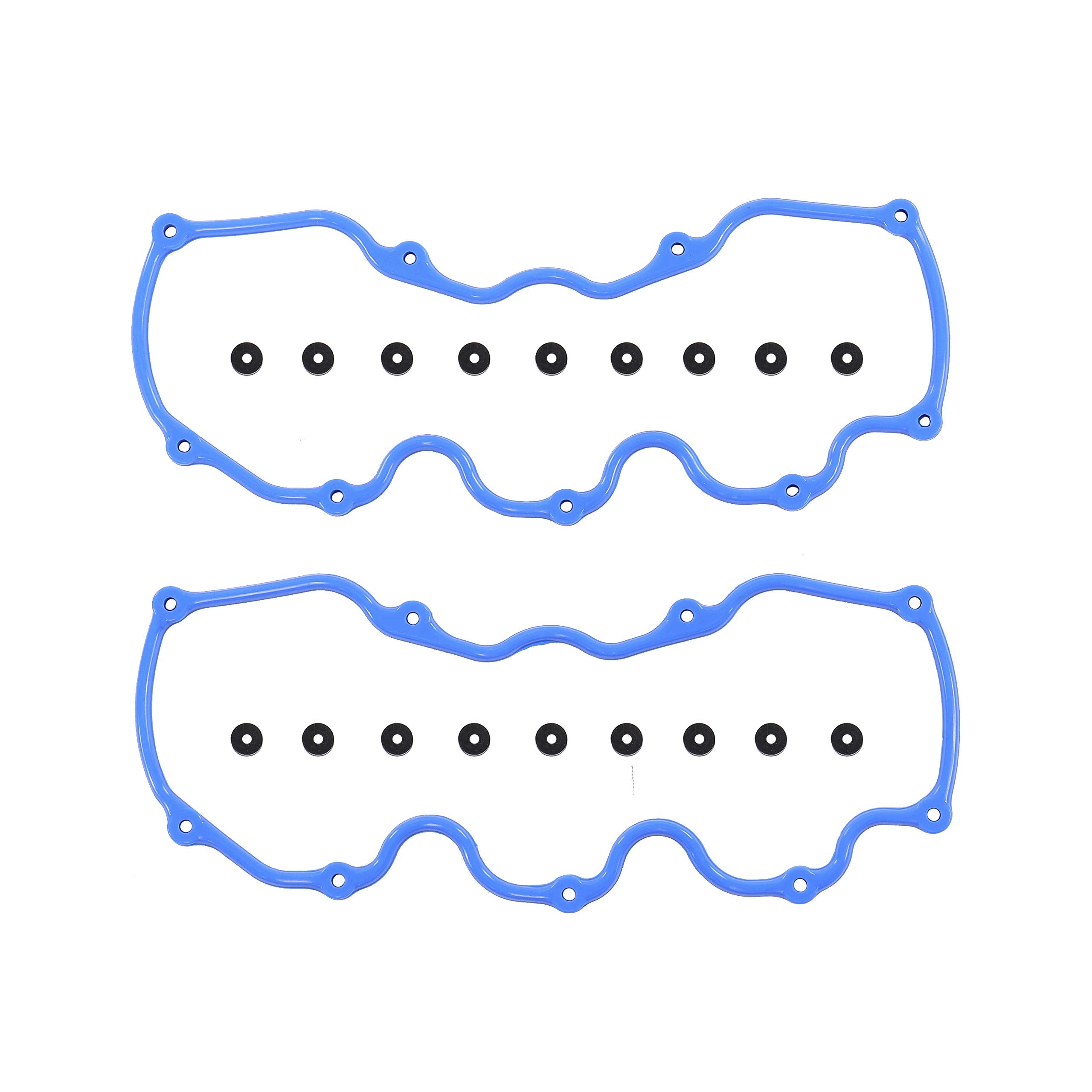 DNJ VC616G Valve Cover Gasket Set with Grommets, for 84-04, Infiniti, Mercury, Nissan, 200SX, 300ZX, D21, Frontier, Maxima, Pathfinder, Pickup, Quest, Xterra, 3.0L, 3.3L, V6, SOHC, 181cid, 182cid12V