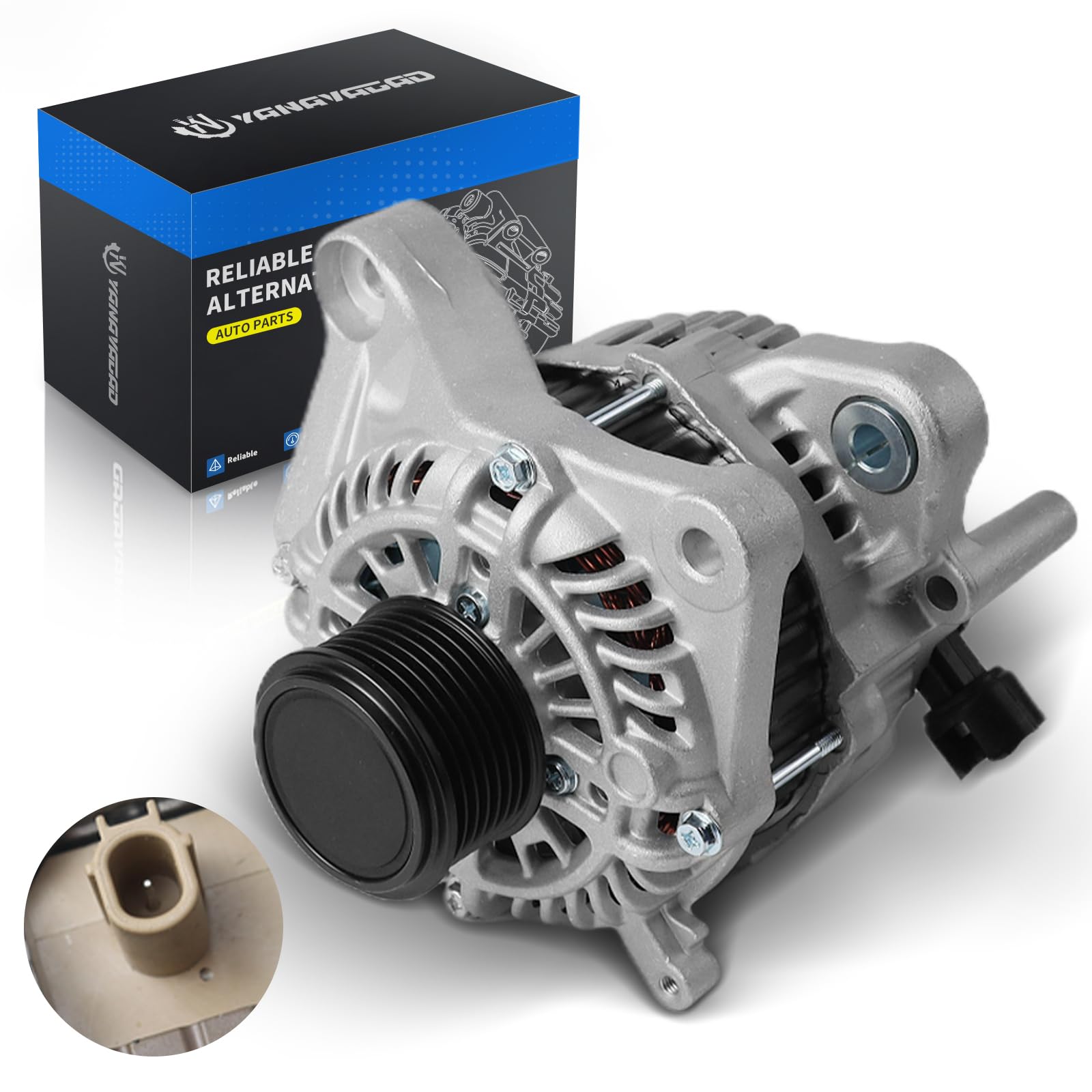 YINAVAGAD Alternator for Honda Accord 2.4L 2013 2014 2015 2016 2017, Replace 31100-5A2-A02 31100-5A2-A02RM 31100-5A2-AA000M2 A00