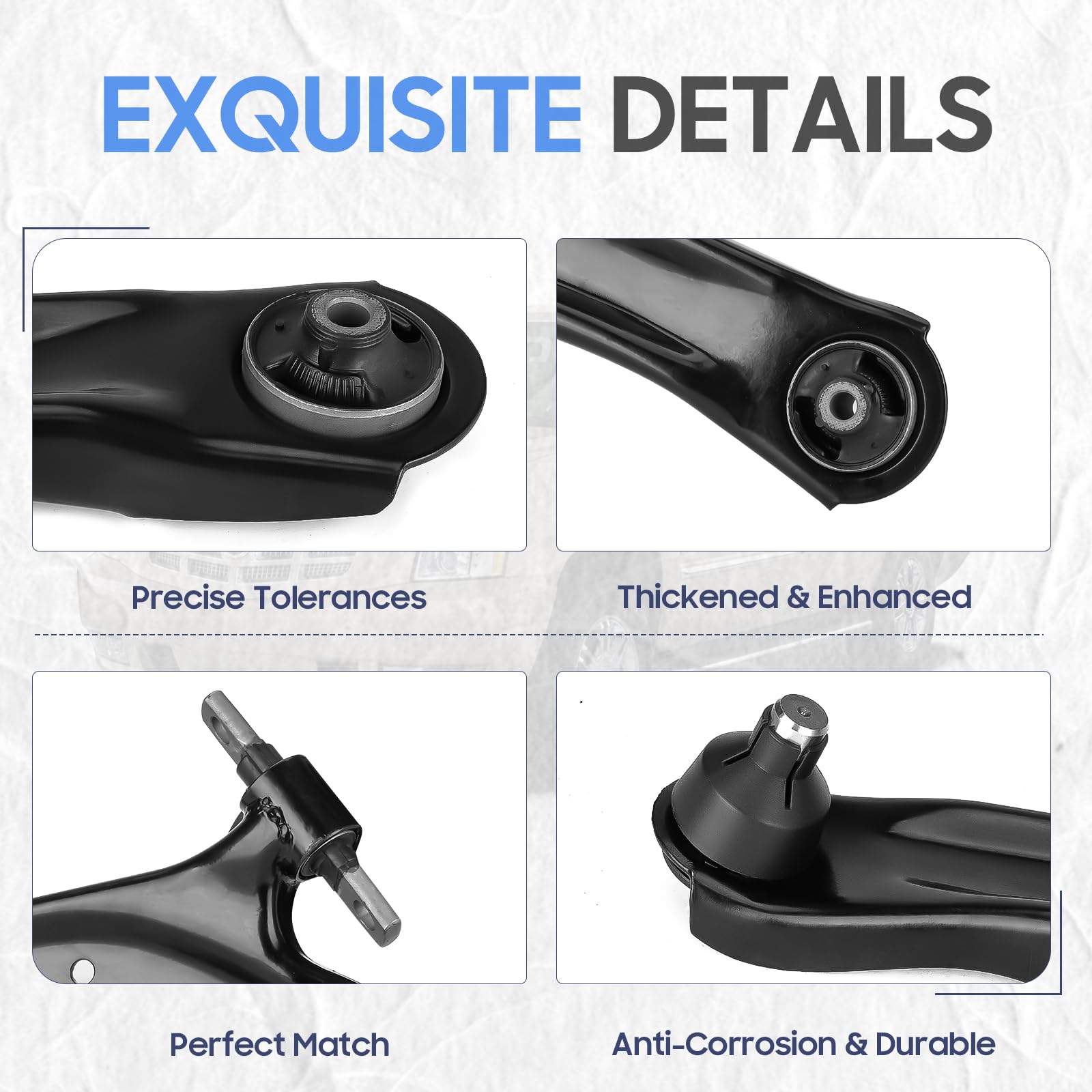 Front Lower Control Arms w/Ball Joints for 2008-2013 Nissan Rogue 2.5L, 2014-2015 Nissan Rogue Select 2.5L (2pc)