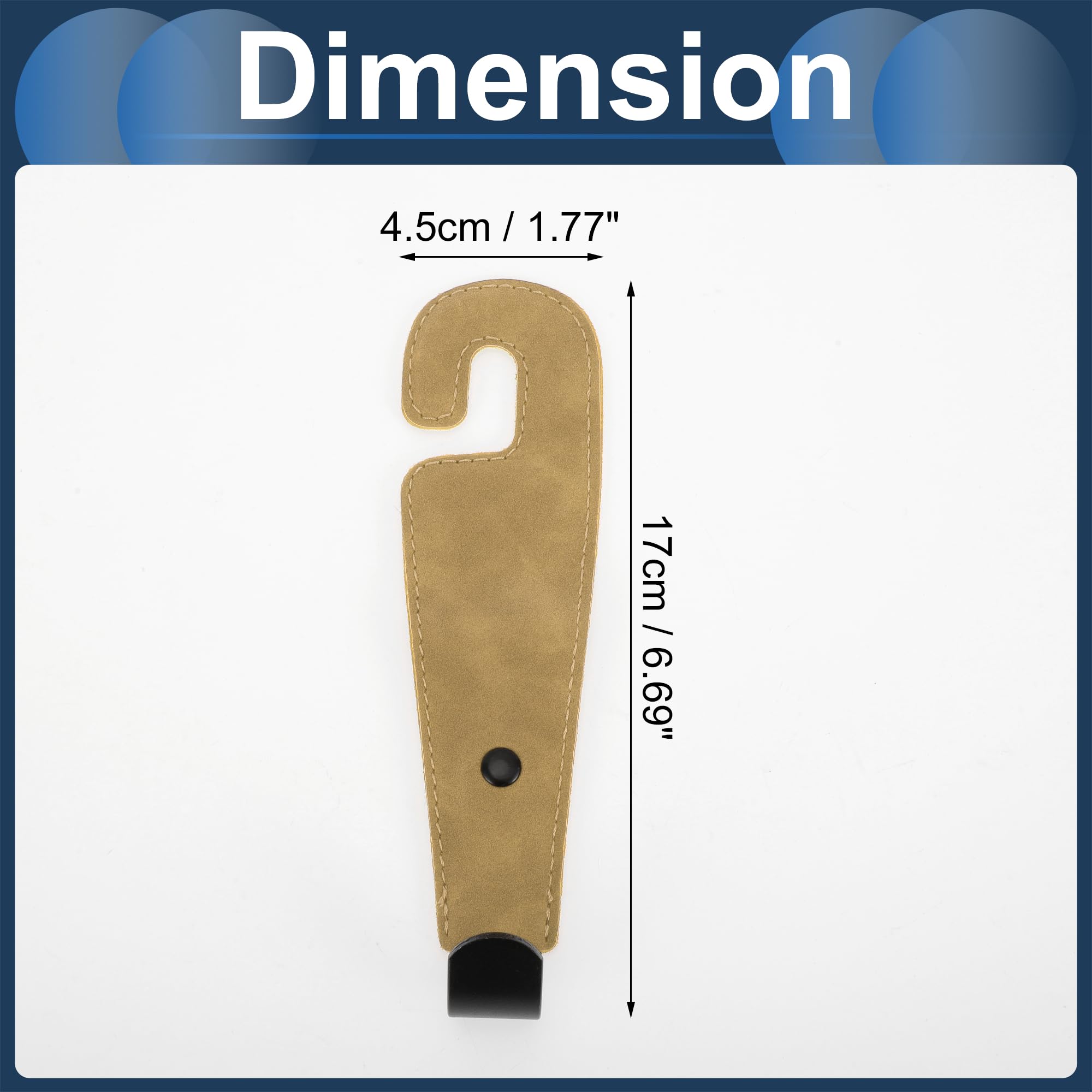 INFINAUTO Car Seat Headrest Hook Interior Accessories for Most Car, SUV, Truck Car Seat Back Organizer Hooks Faux Leather Metal