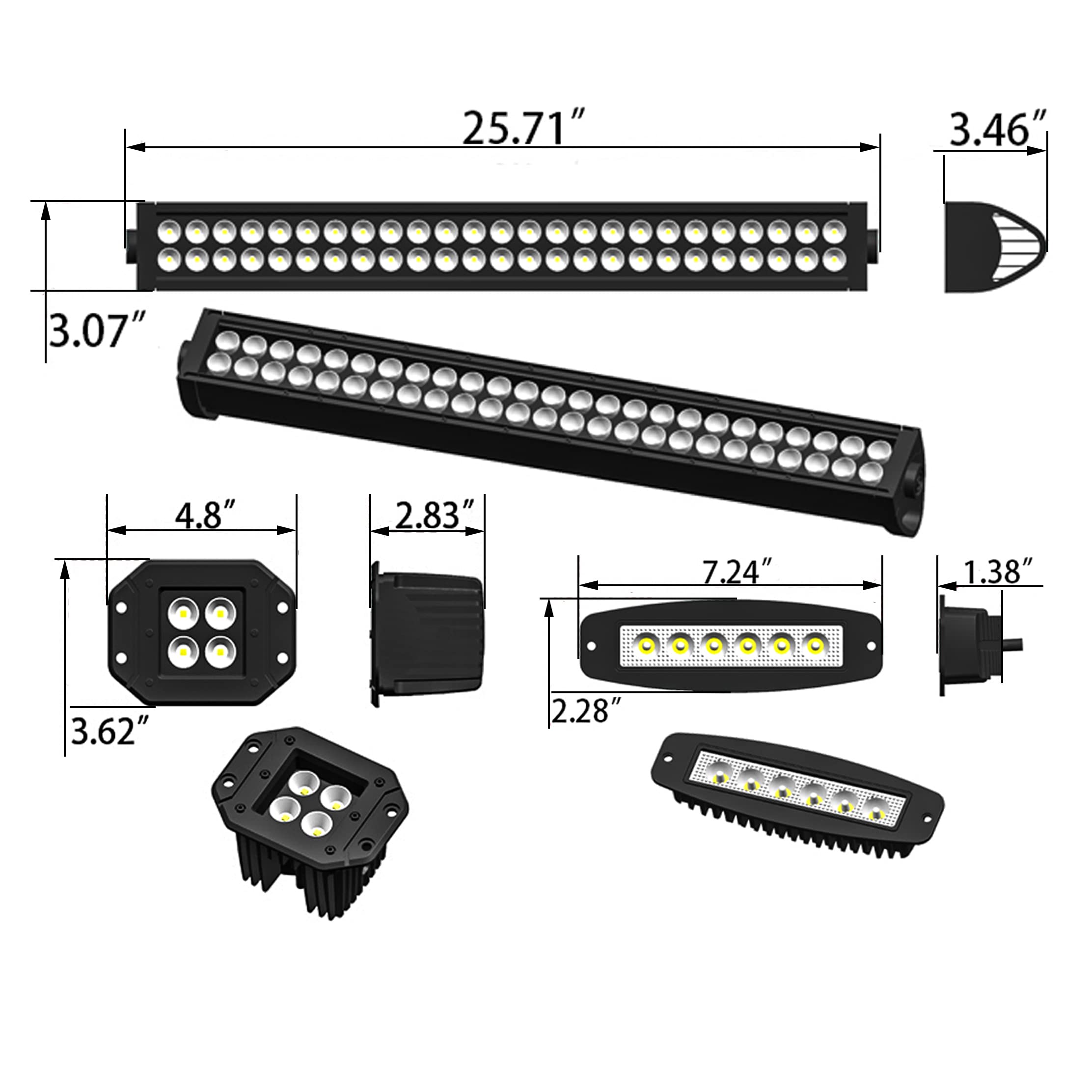 Tioyar Front Bumper Compatible With 2009-2014 Ford F150 Raptor W/Winch Plate & 5 Led Lights & 2 4.75T D-Rings