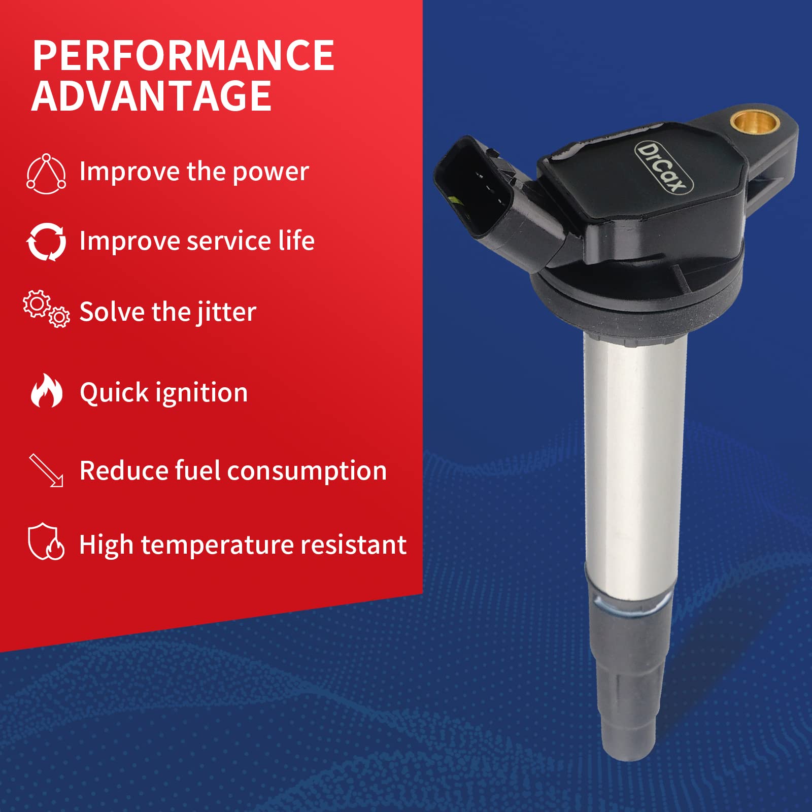Drcax Oem Ignition Coil Uf619,Uf596 Compatible With Toyota, Scion, Lexus Vehicles Corolla, Matrix Prius V Plug-In Vibe Xd Ct200H