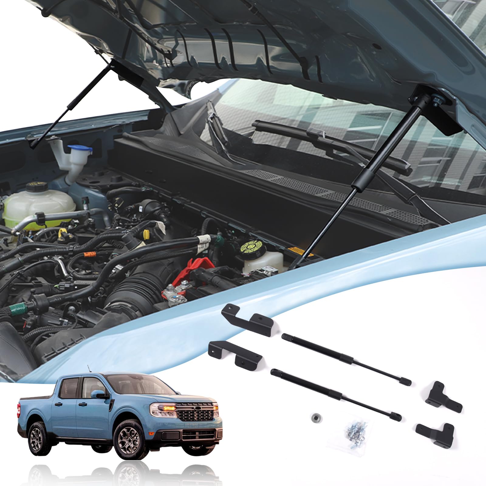 Front Bonnet Hood Lift Support Struts Gas Spring Shock For Ford Maverick 2022 2023 2024, Car Accessories