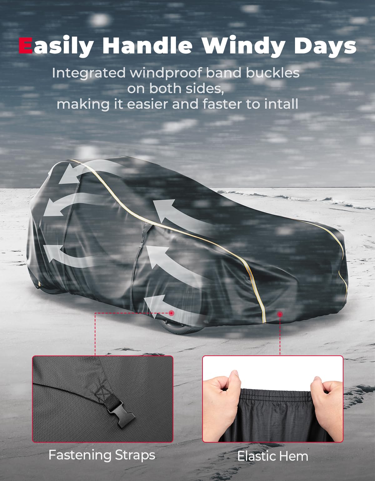 Kemimoto Full Cover Compatible With Polaris Slingshot With Roof 2023 Waterproof Windproof All Weather Protection Covers With Ref