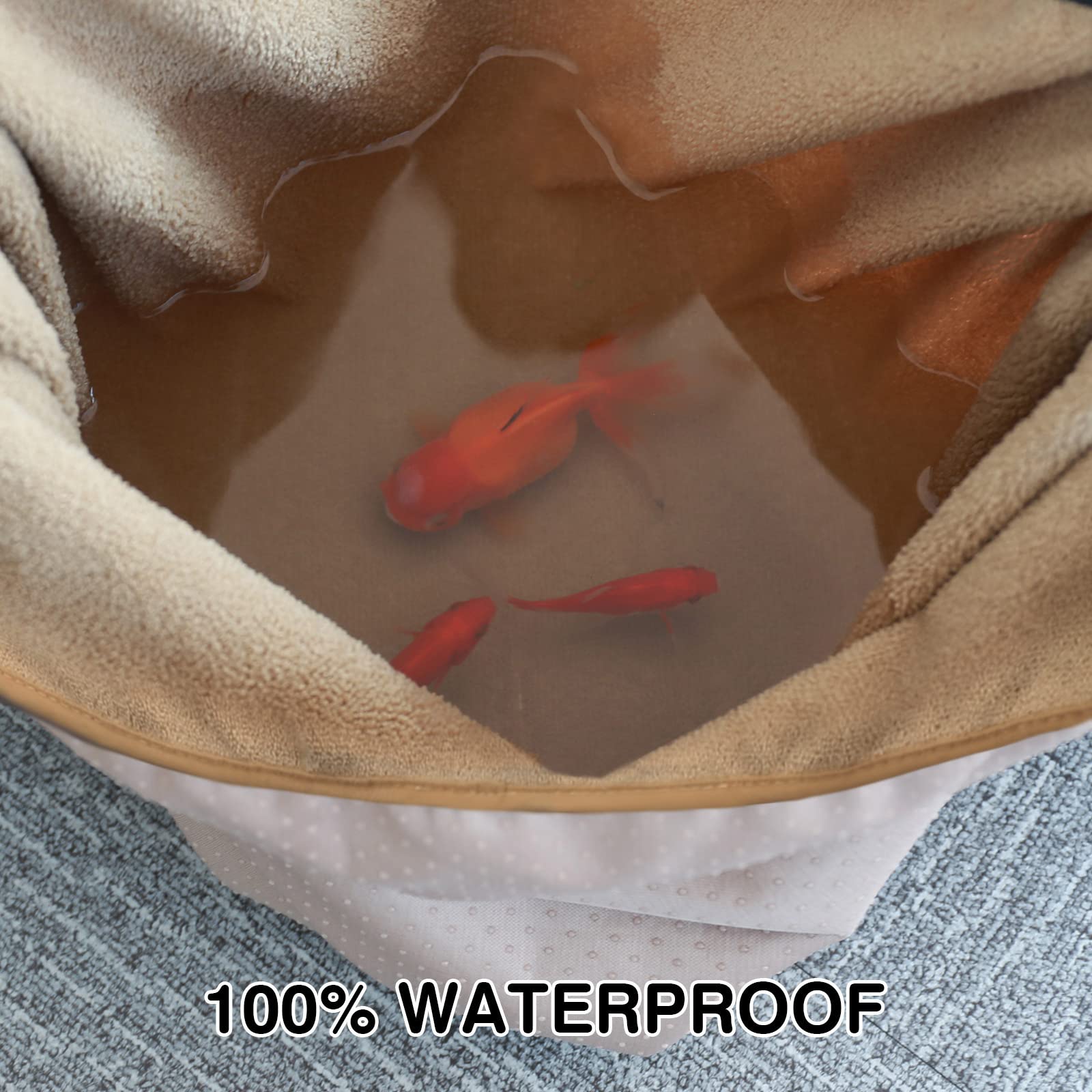 Leader Accessories 2Pcs Beige Waterproof Towel Auto Car Seat Cover Protector Machine Washable - Fit Yoga Running Crossfit Athlet