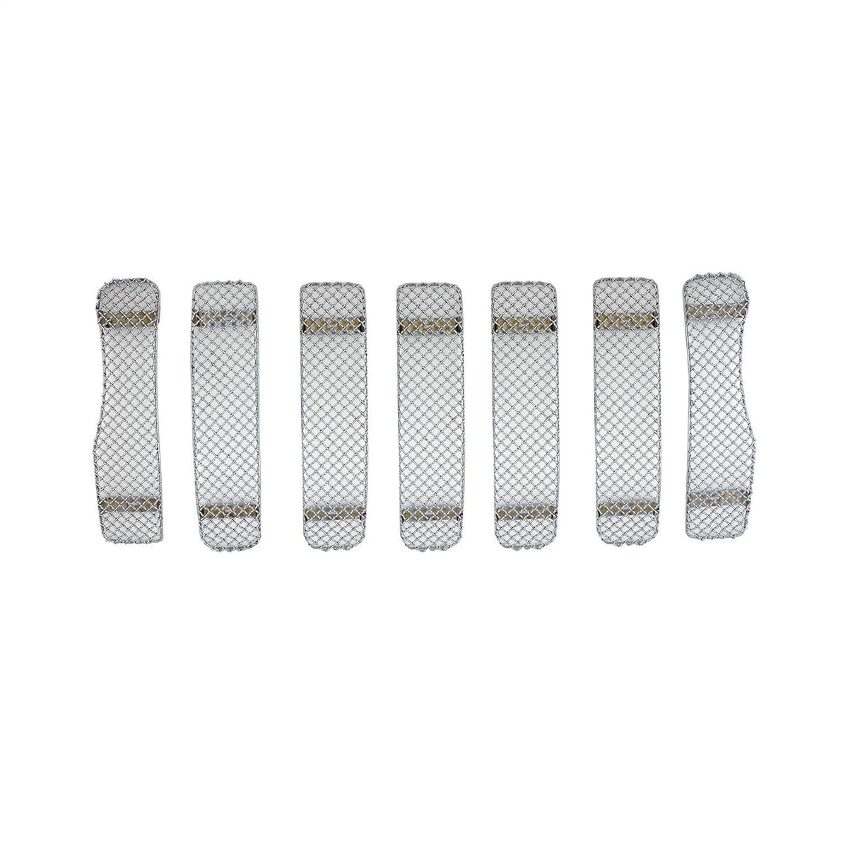 Paramount Automotive 7Pc Chrome Overlay Stainless Steel Wire Mesh Grille 43-0354 18-19 Jeep Wrangler Jl