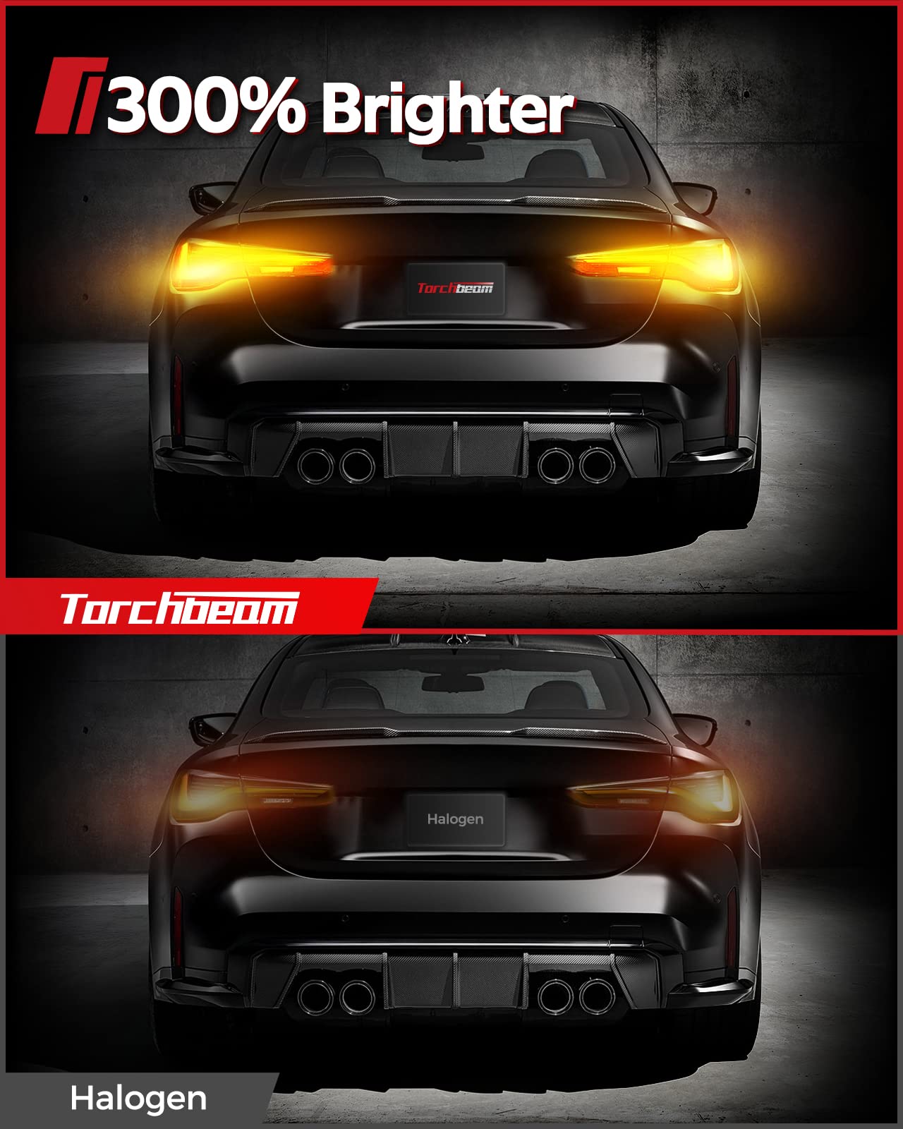 Torchbeam 1157 Amber Led Bulbs, Bay15D 7528 2057 2357 Led Car Bulb 12V-24V Turn Signal Bulbs Replacement For Brake Tail Lights, Parking Lights, Side Marker Light, Turn Signal Lights, 2Pcs