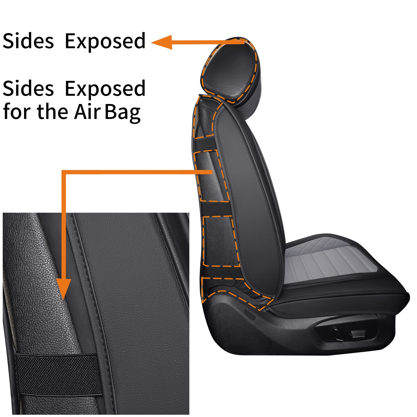 Aierxuan Front Driver Seat Covers for Cars Universal Fit for Honda Toyota Hyundai Elantra Jeep Wrangler Liberty Acura Mitsubishi