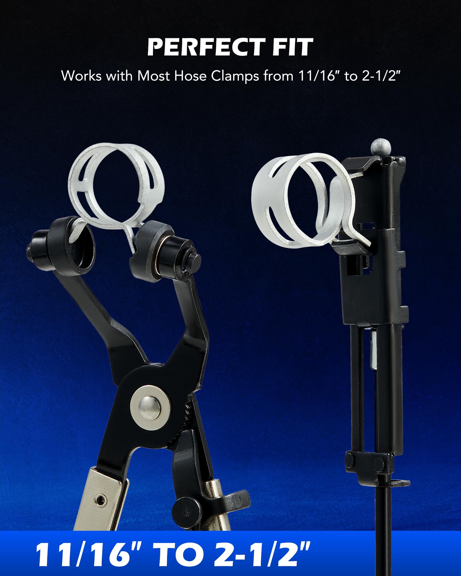 Orion Motor Tech 9Pc Hose Clamp Pliers With Flexible Wire Long Reach Swivel Jaw And Flat Band Pliers For Coolant Radiator Heater