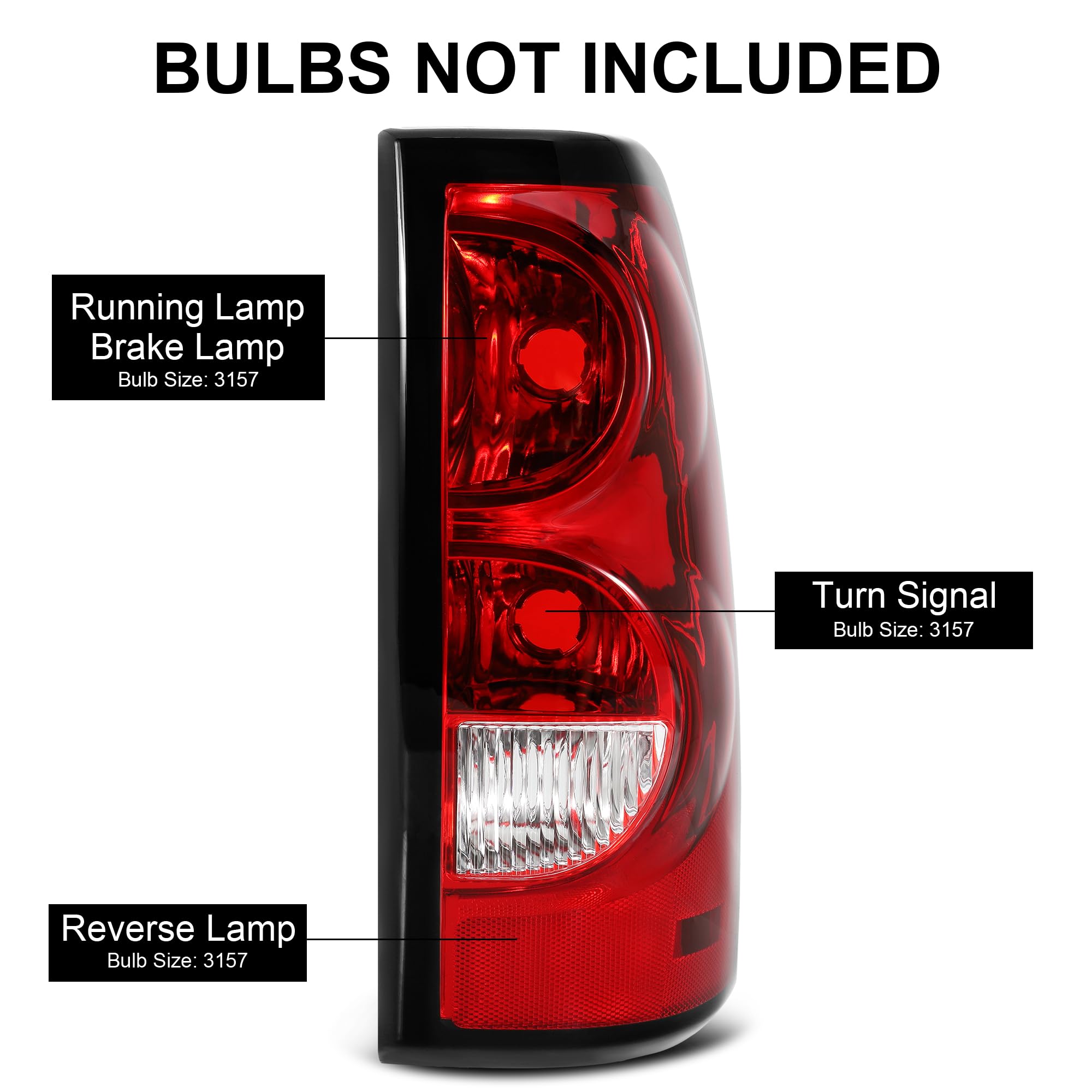 Daume Tail Lights Rear Lamp Compatible With 2003 2004 2005 2006 Chevy Silverado 03 Silverado 04 Silverado 05 Silverado 06 Silverado Brake Lamp Driver Side And Passenger Side