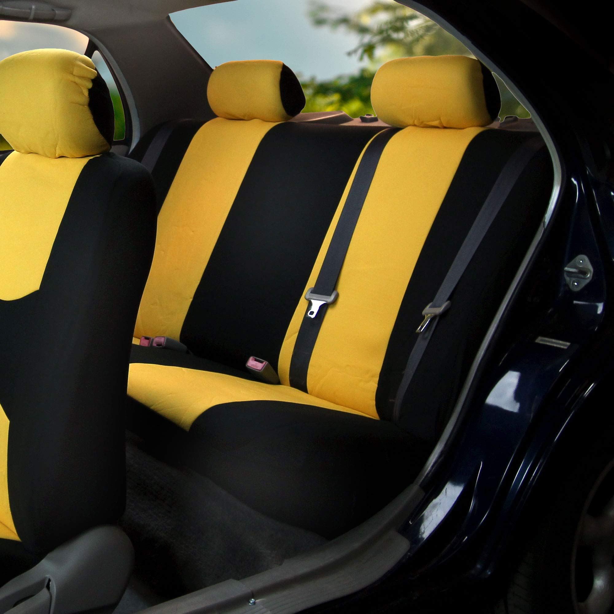 Fh Group Car Seat Cover For Back Seat Cloth-Universal Fit Rear Seat Covers For Cars With Solid Bench,Car Seat Protector For Dogs