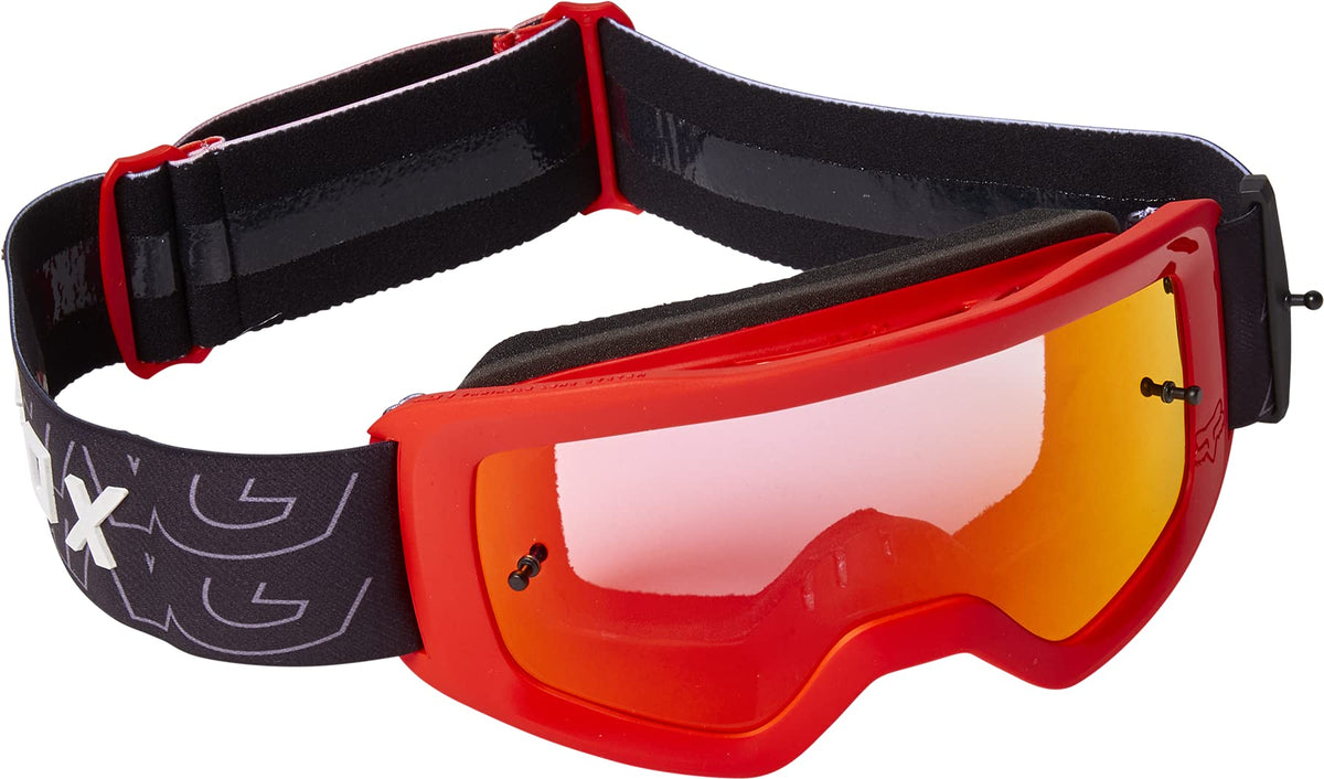 Fox Racing Youth Main Motocross Goggle, Peril Flo Red - Spark Mirrored Lens