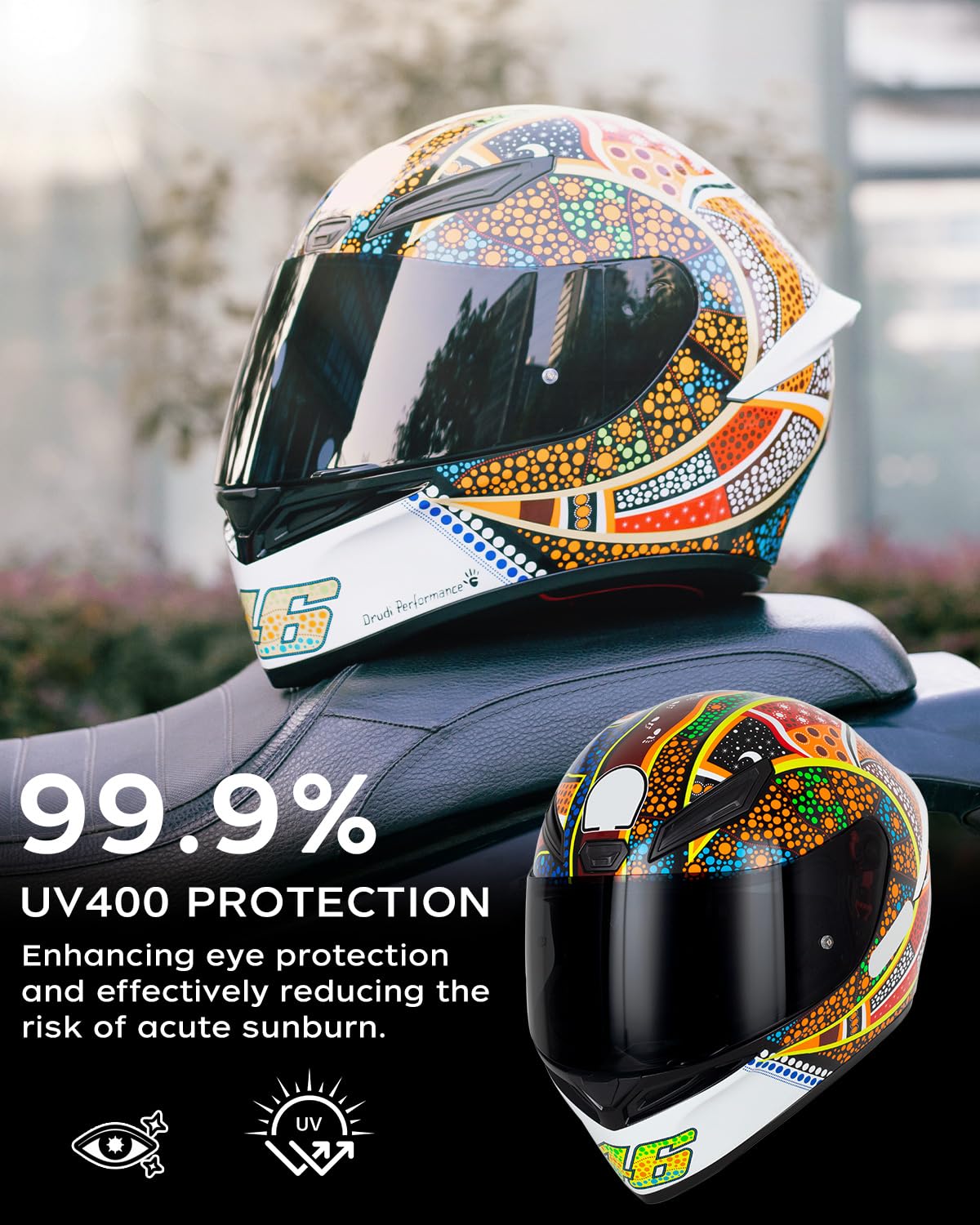 Soman K1 Helmet Visor Replacements, K1S Tinted Helmet Visor Compatible With K1 K1S K3Sv K5 K5S Uv Protection (Deep Smoke)