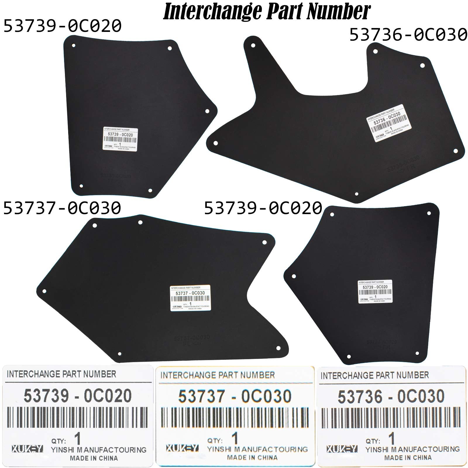 Splash Guards For Toyota Tundra Xk50 Sequoia Xk60 2007-2020 Mud Flaps Mudflaps Mudguards Oe# 53737-0C030 53736-0C030 53739-0C020