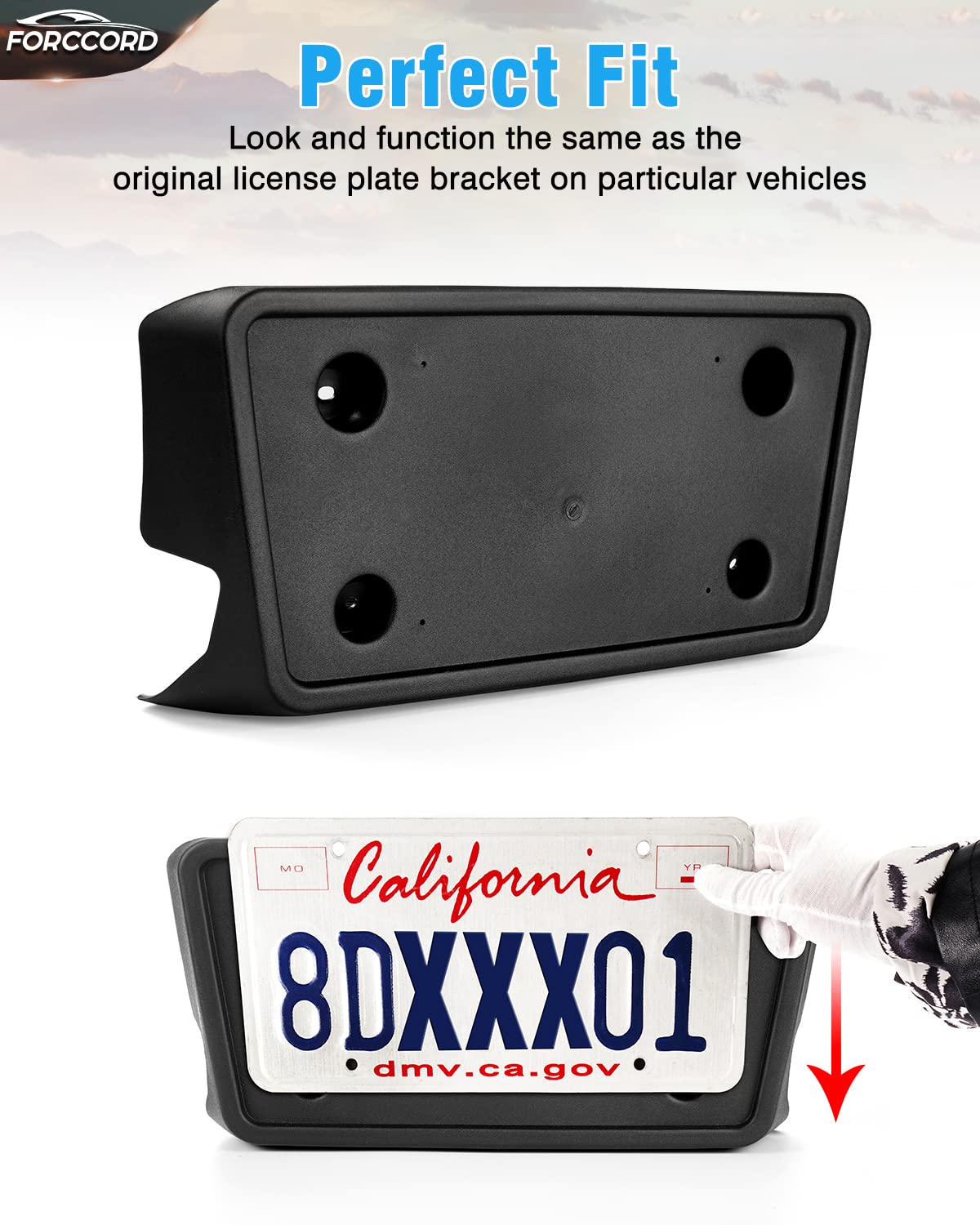 Forccord Custom Fit For License Plate Bracket Chevy Silverado 2013 2012 2011 2010 2009 2008 2007 Replacement Front License Plate