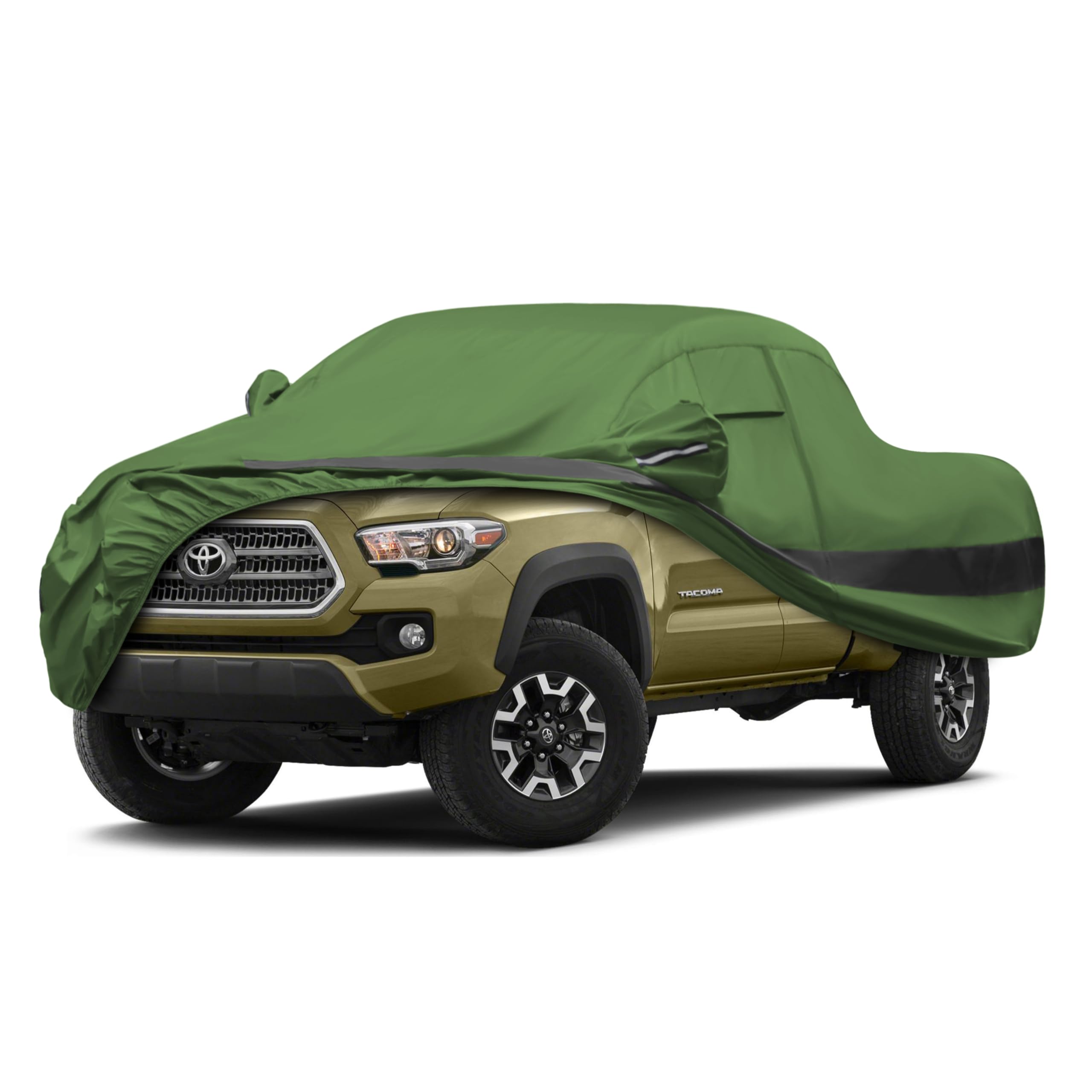Jurmon Heavy Duty Outdoor Car Cover Compatible With Toyota Tacoma,Waterproof All Weather For Automobiles, Outdoor Full Cover Rai