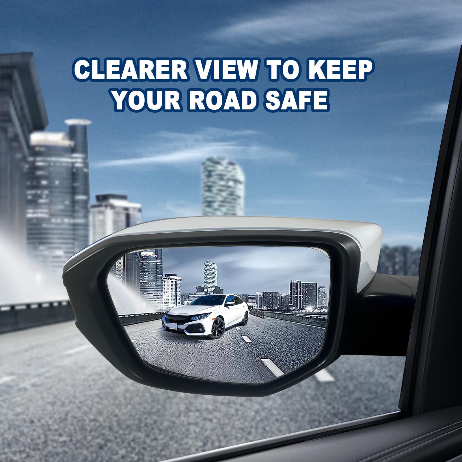 Lqito Left Driver Side Door Mirror For 2016-2021 HONDA CIVIC LX SE Sport with Power Mirror Manual Folding Non-Heat Match to Taff