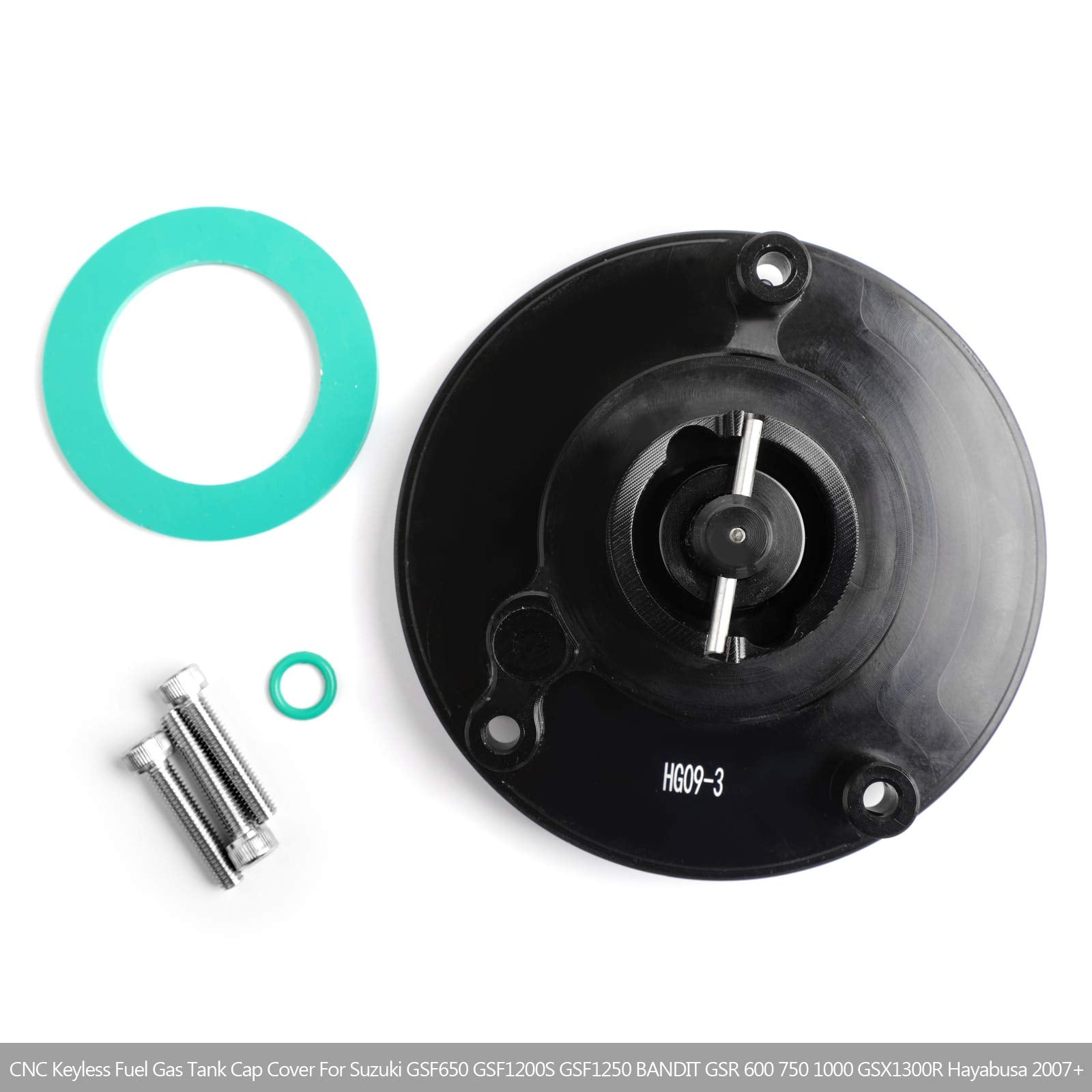 Areyourshop Cnc Keyless Fuel Gas Tank Cap For Suzuki Gsxr 600/750/1000 Gsr 600/750 03-18, Please Check The Description For Exact Fitment Models