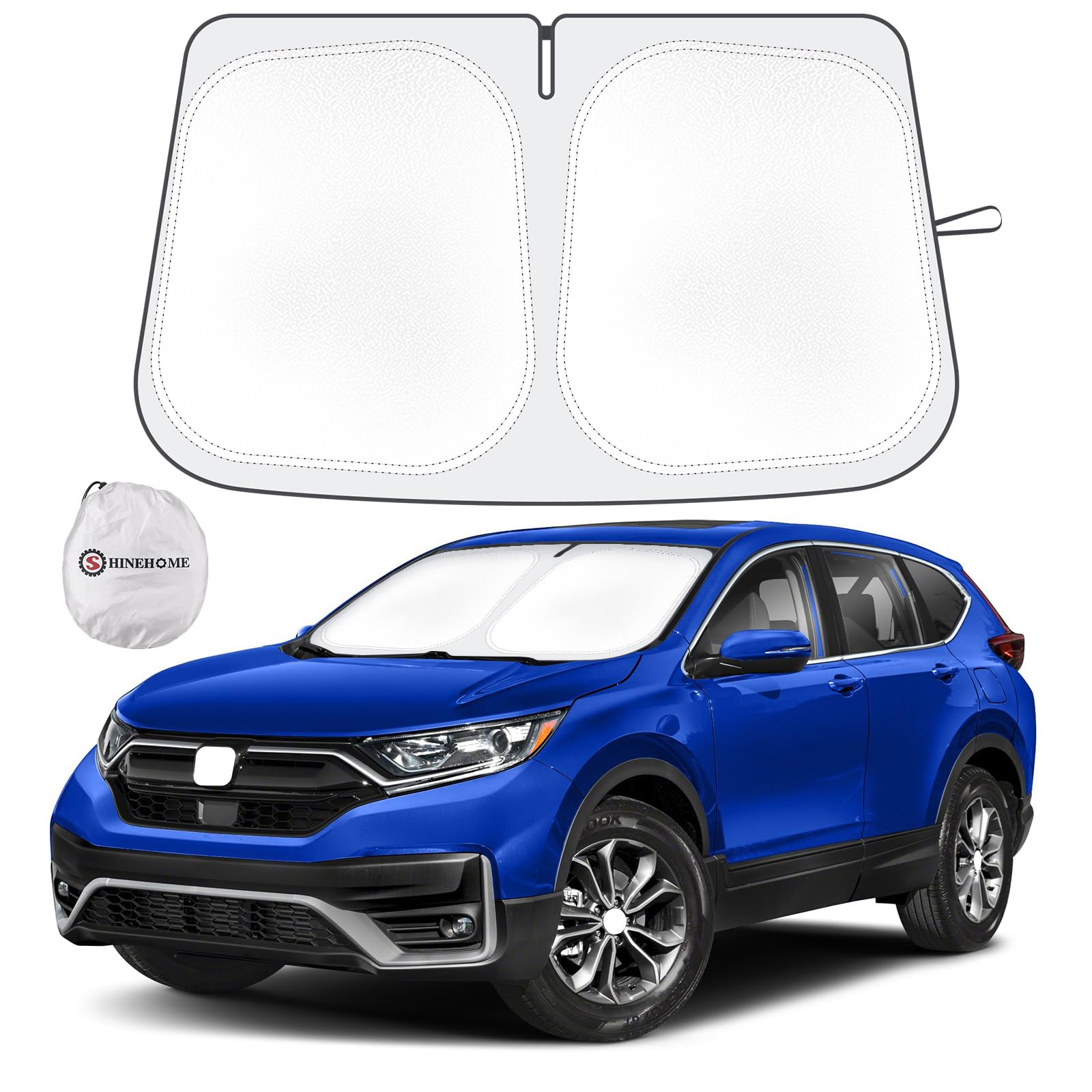 Car Windshield Sun Shade Compatible With Honda Cr-V 2017 2018 2019 2020 2021 2022 Crv Accessories Foldable Sunshade Custom Winds