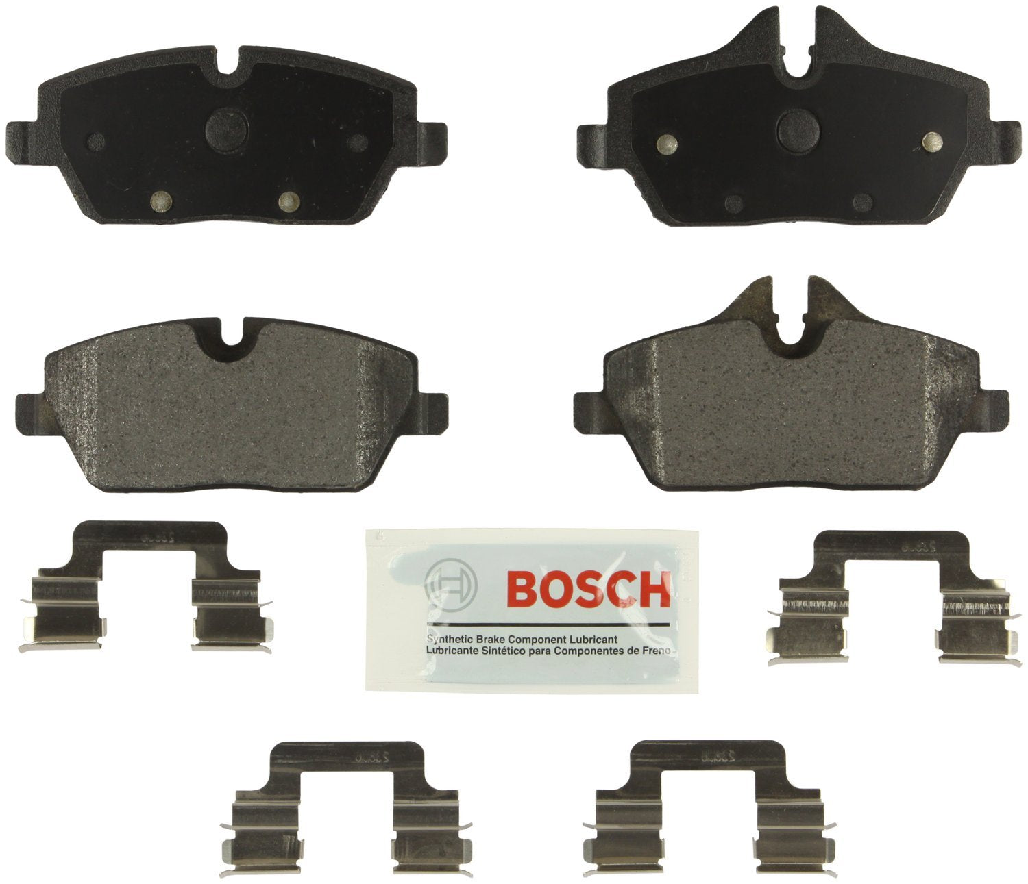 BOSCH BE1308H Blue Semi-Metallic Disc Brake Pad Set with Hardware - Compatible with Select Mini Cooper; FRONT