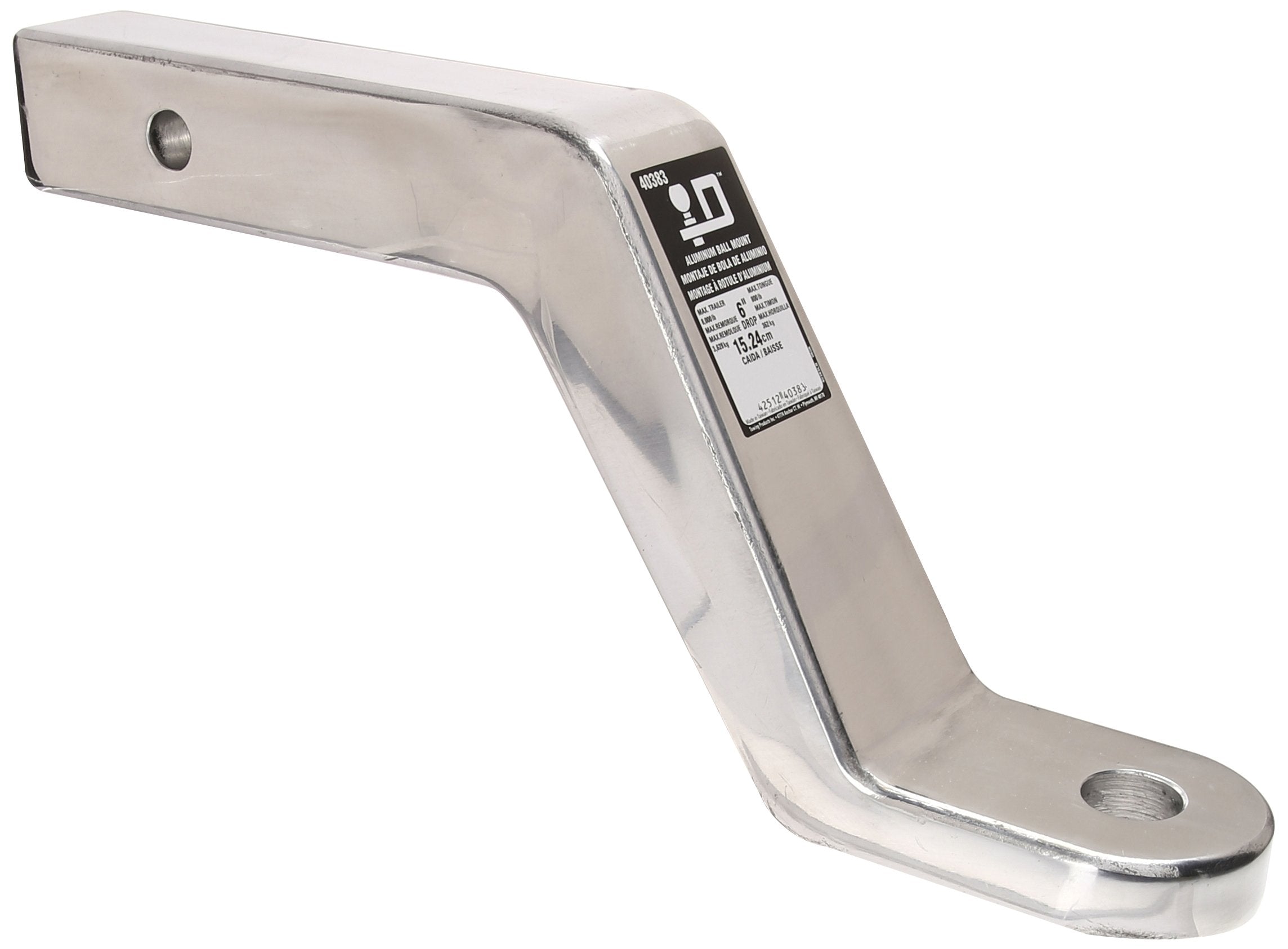 Draw-Tite 40383 6 Drop Aluminum Ball Mount,11-7/8 Inch