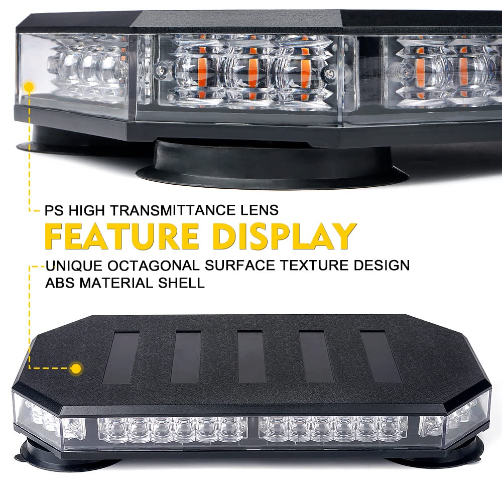 Lumenix 42 Led Roof Top Strobe Beacon Light Bar Hazard Warning Emergency Flashing Plow Lights With Controller For Construction V