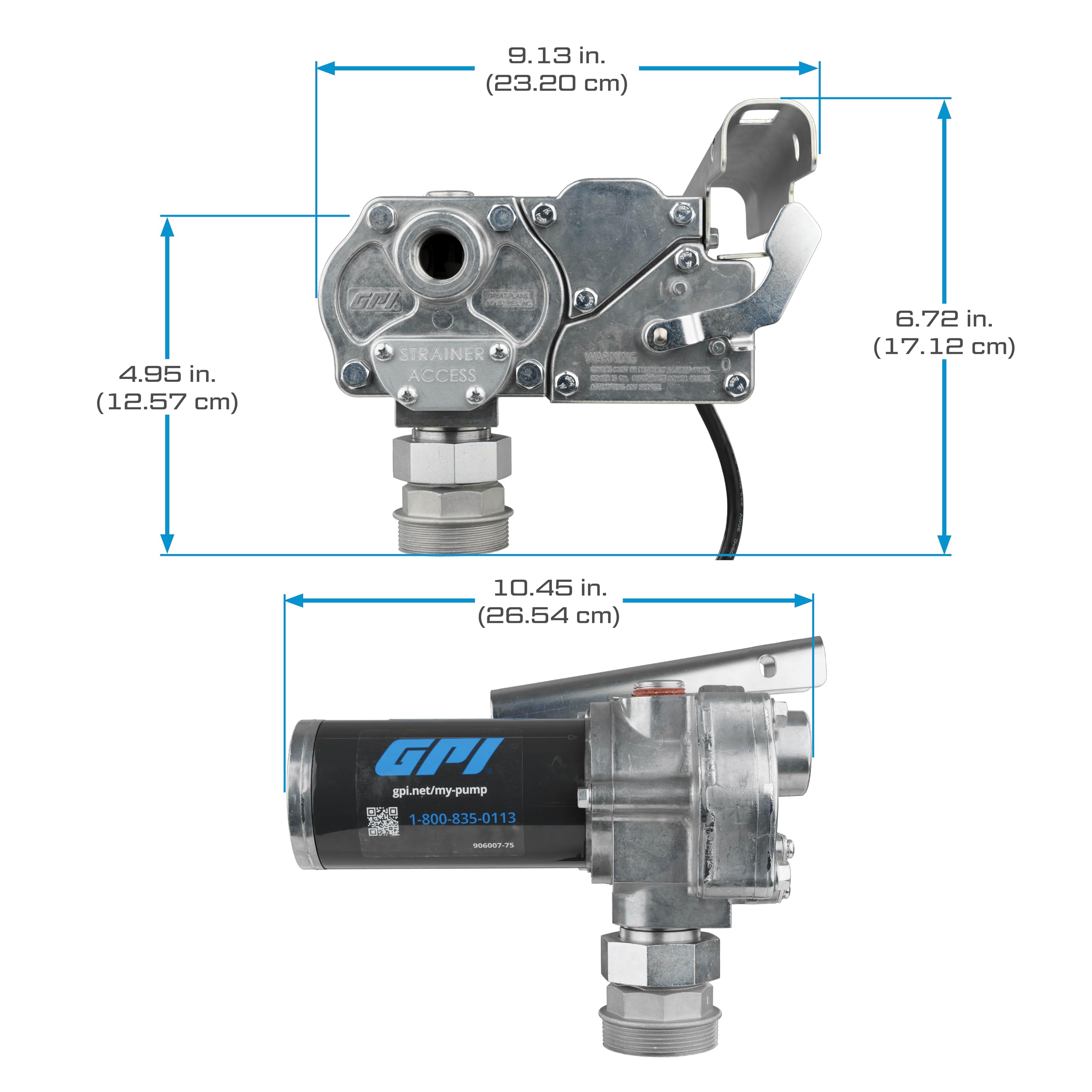 Gpi - M-180 Series Fuel Transfer Pump, Pump Only, 18 Gpm, 12 Volt (110300-7)