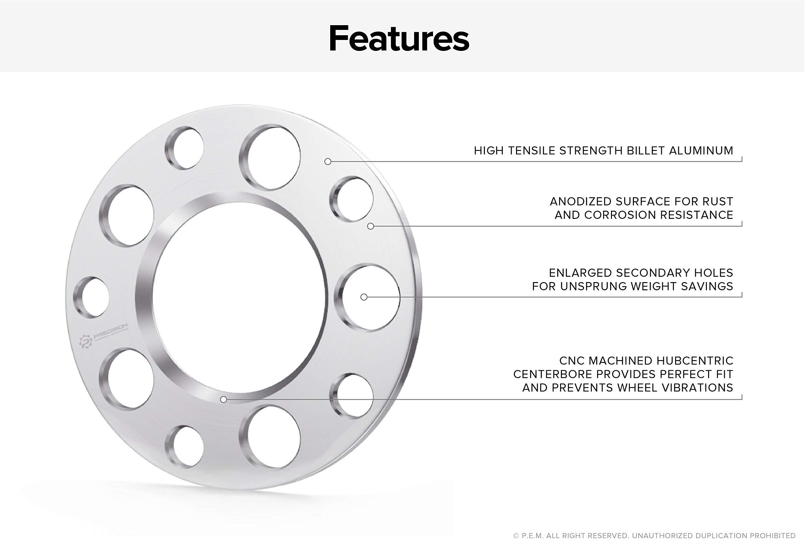 StanceMagic - 2pcs 3mm Hubcentric Wheel Spacers (5x112, 66.6mm Bore, No Lip) Compatible with Audi A4 S4 A5 S5 A6 S6 A7 S7 A8 Qua