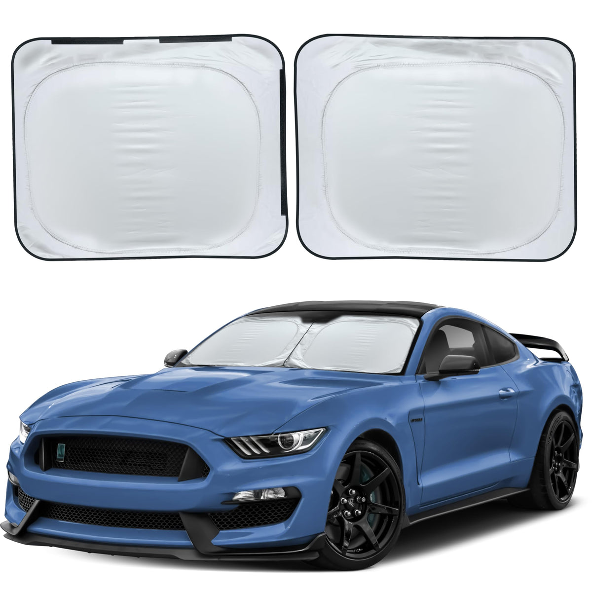 Detachable Car Windshield Sun Shade |Foldable Sun Shield for Car Windshield | Sun Shades for Heat and UV Protection | Premium Re