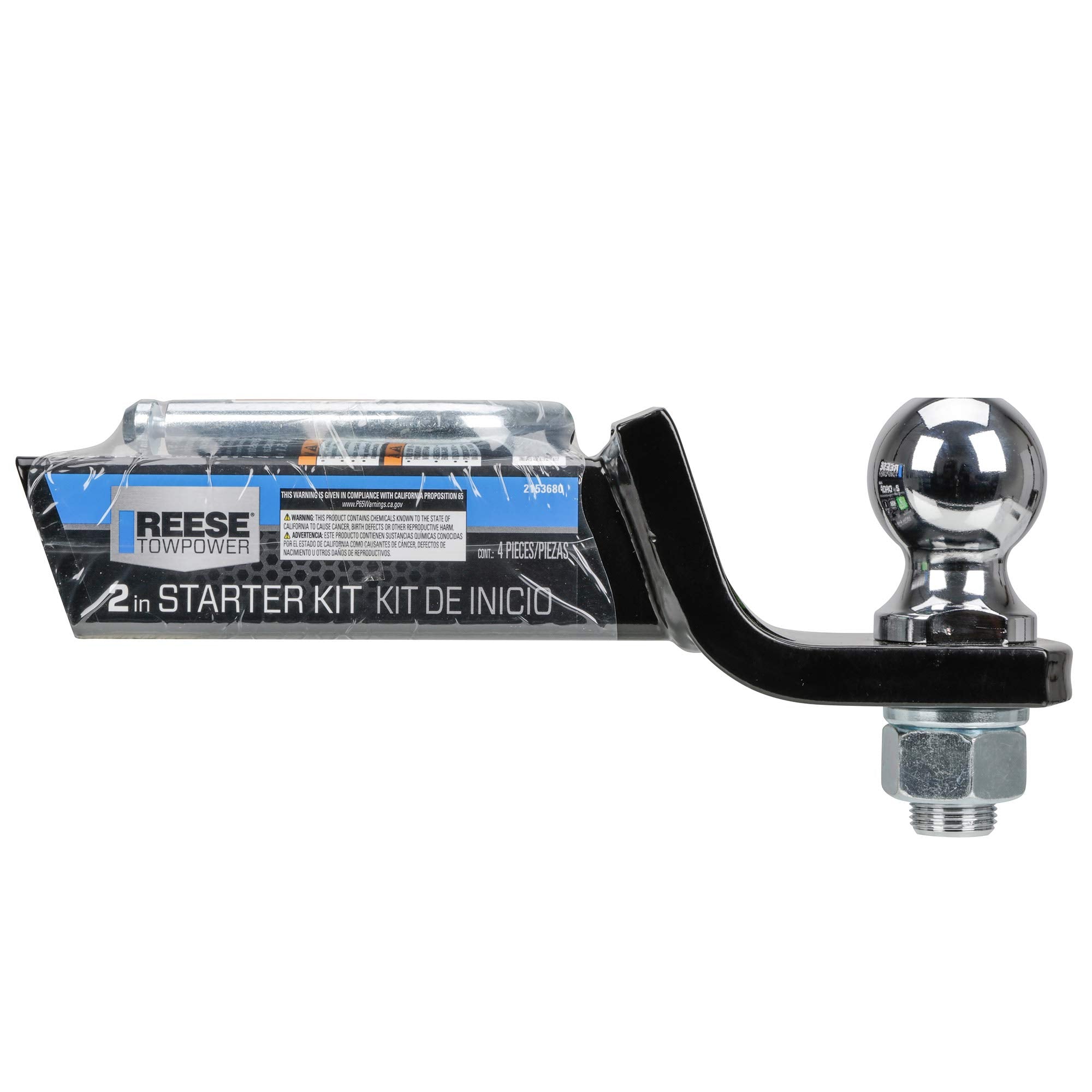 Reese 21536 Drawbar 2 Inch Square and Ballmount Towing 2 Inch Starter Kit, Black