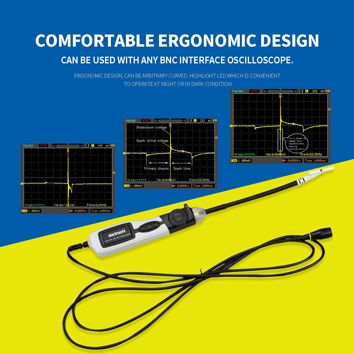 Hantek Ht25Cop Ignition Waveform Of Automobile Engine Coil-On-Plug And Signal Probe, Can Be Works With Normally Oscillscope
