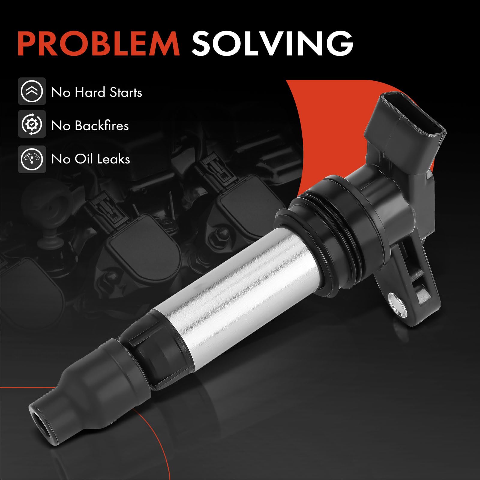 A-Premium 6PCS Ignition Coil Packs Compatible with Land Rover and Volvo Vehicles - S60 2011-2016, S80 2007-2015, V60 2015, V70 2008-2010, XC60 2010-2016, XC70 2008-2015, XC90 2006-2014