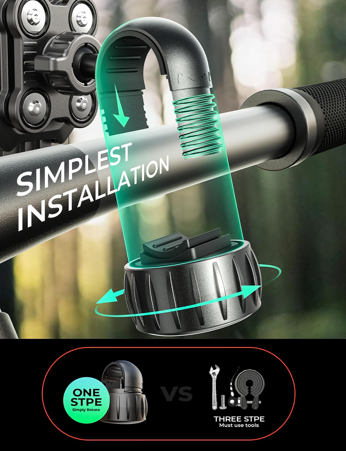 LISEN Bike Phone Holder with Vibration Dampener, [2025 Upgrade] Motorcycle Phone Mount, Bicycle Phone Holder, Handlebar Phone Mo