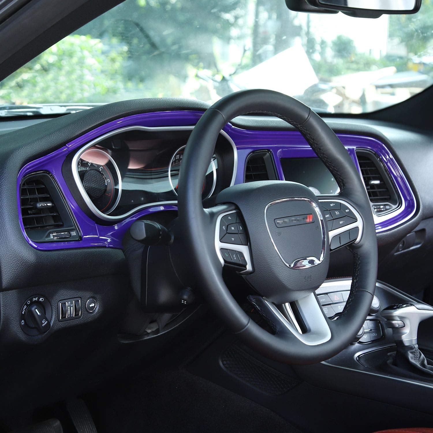 Voodonala For Challenger Center Consoles Dash Board Dashboard Instrument Protecter Cover Trim Garnish For 2015-2024+ Dodge Chall