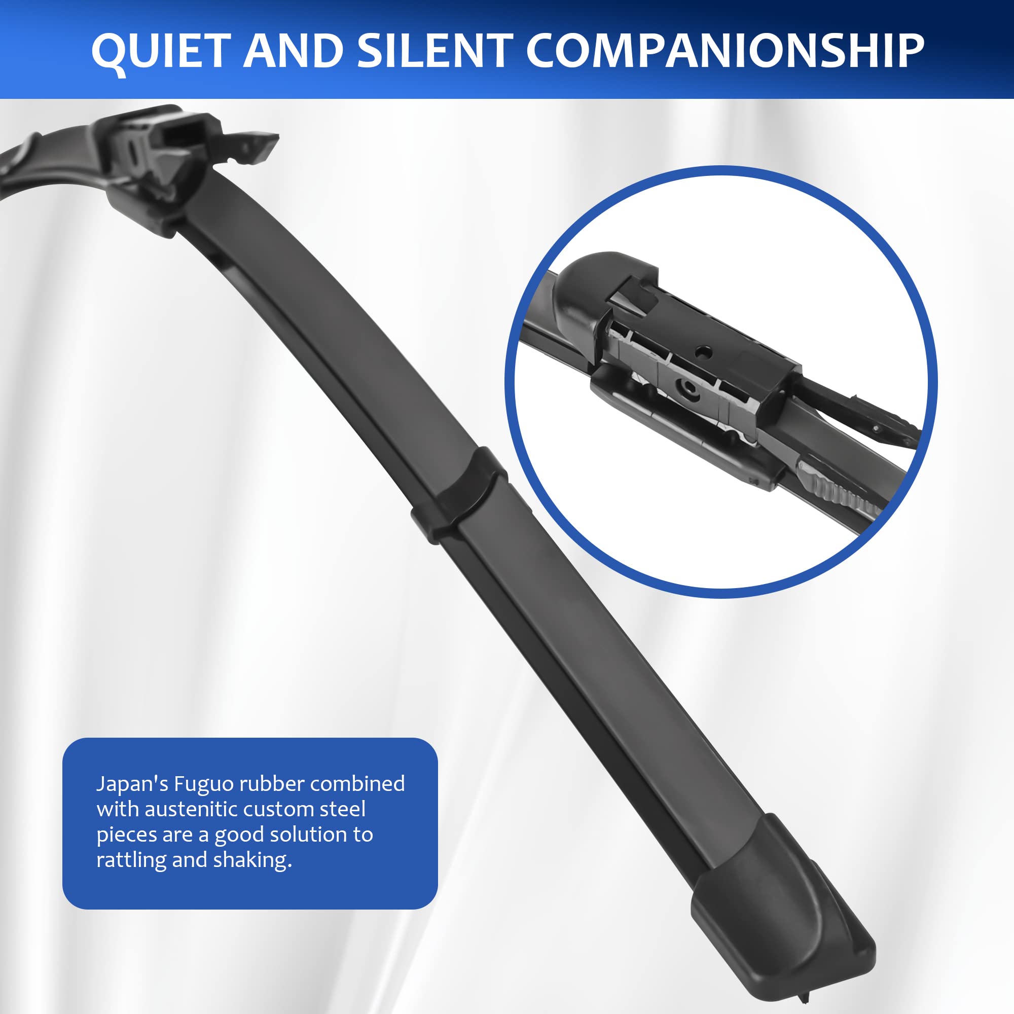 Windshield Wipers 22+22(Pinch Tab,Set Of 2)Replacement For Gmc Sierra 2008-2013, Gmc Yukon 2007-2013,Chevrolet Mercedes-Benz Cadillac Escalade 2007-2013 Cadillac Escalade Esv