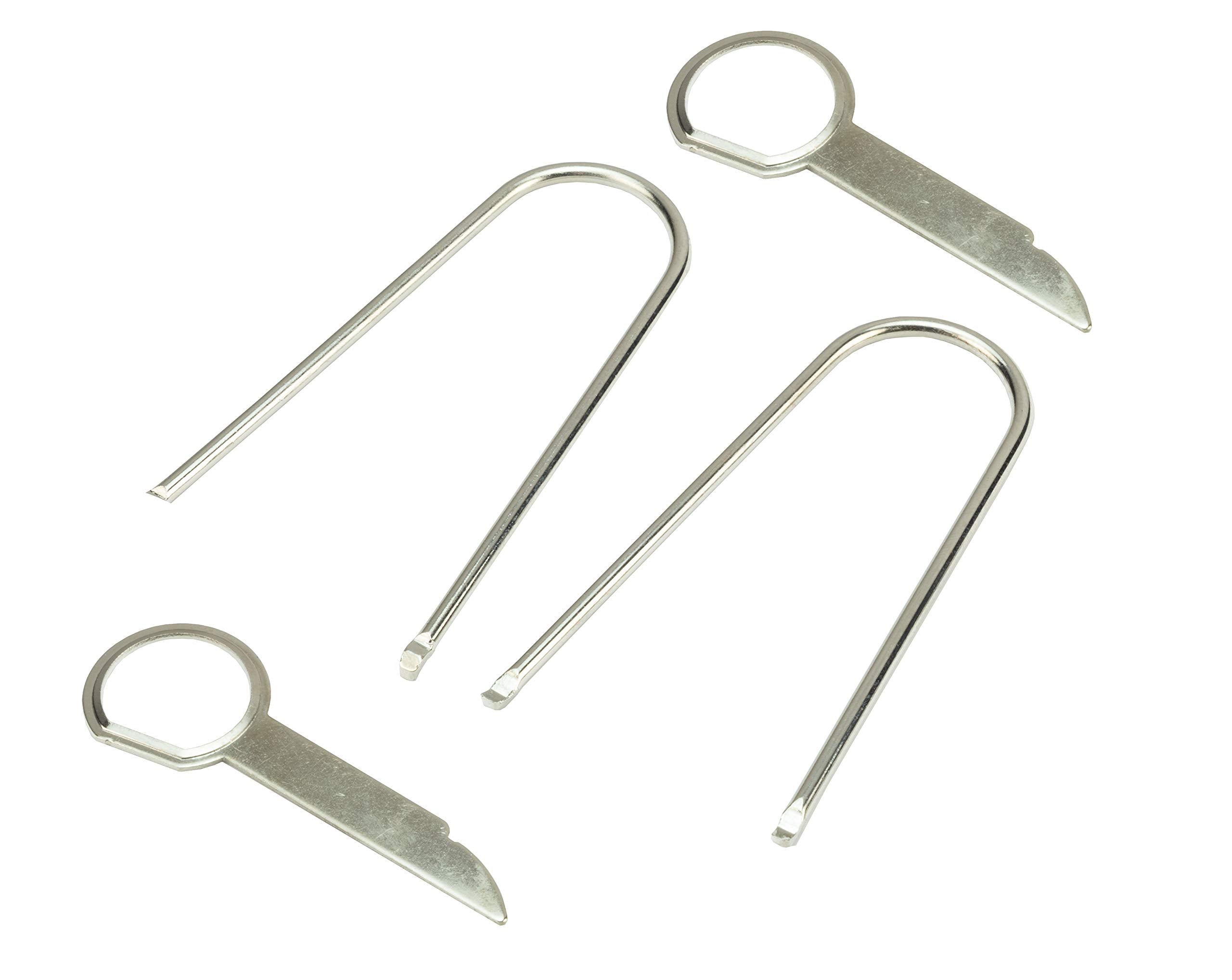 Scosche Dt1 Automotive Car Radio Din Removal Tool Kit - Essential Factory Radio Removal Keys - Stereo Removal Pry Tool Set - Audi, Ford, Mercedes, Vw And More - Compact Car Audio Installer Equipment